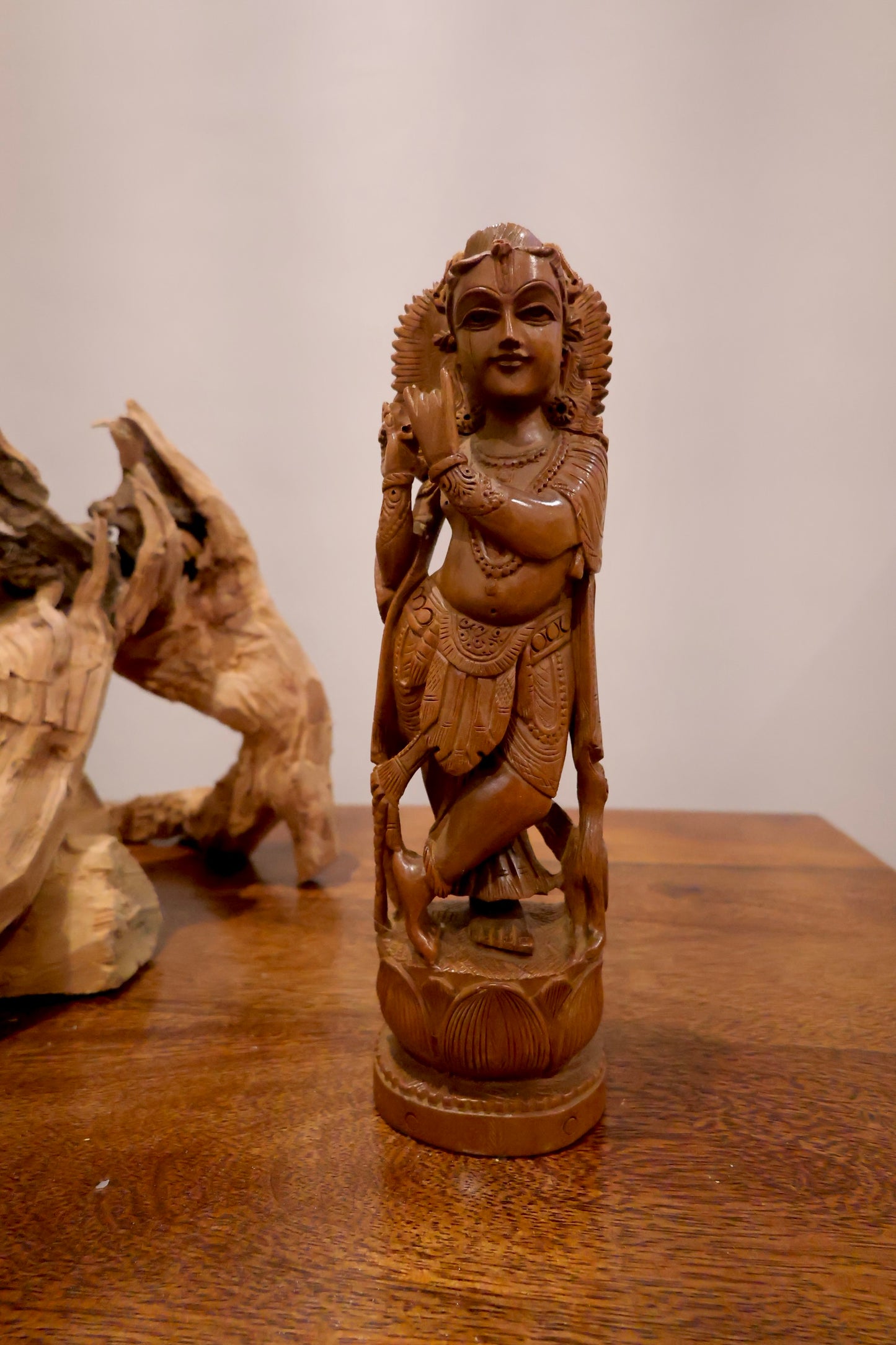 Vintage Sandalwood Baby Krishna