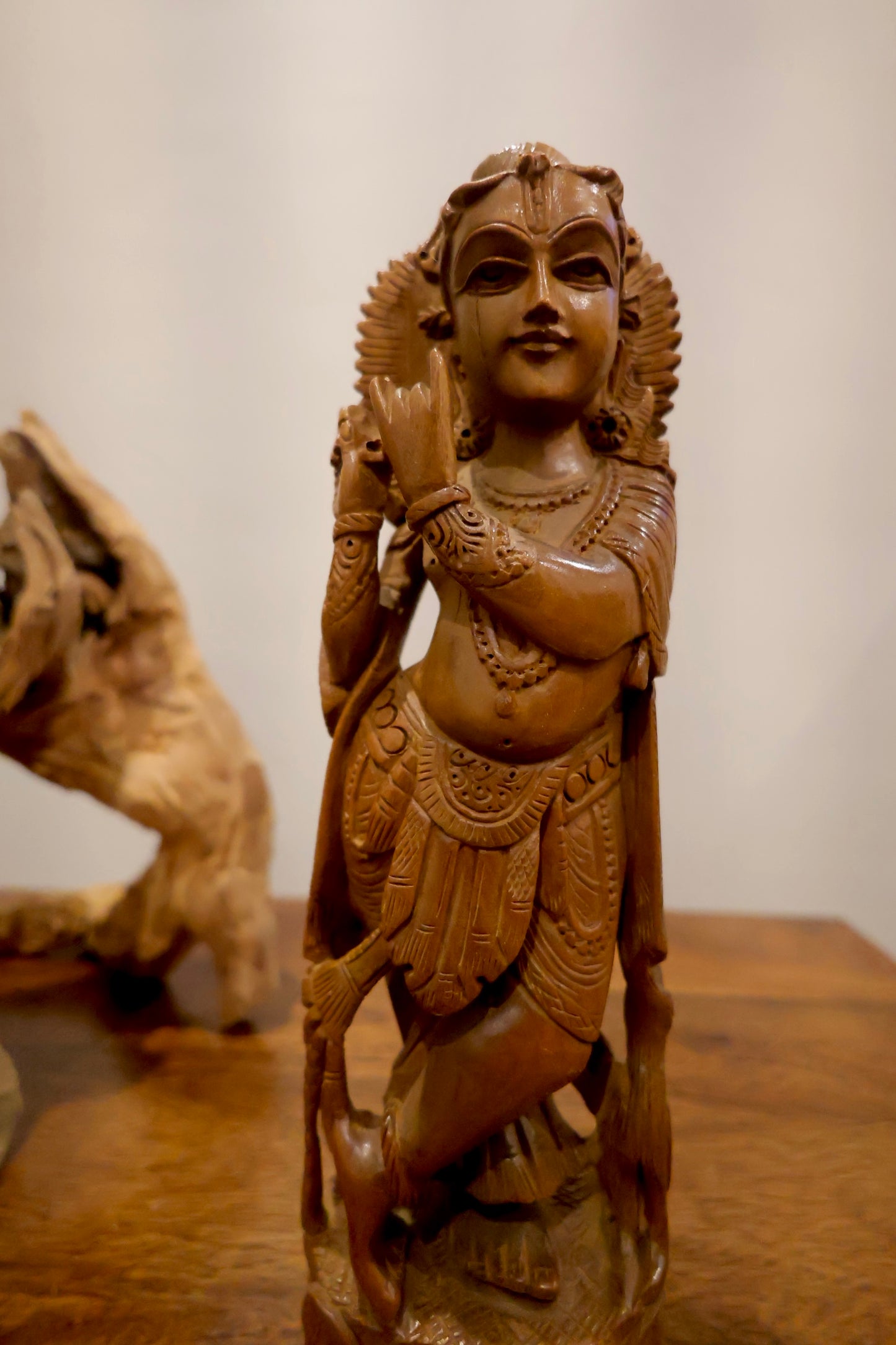 Vintage Sandalwood Baby Krishna