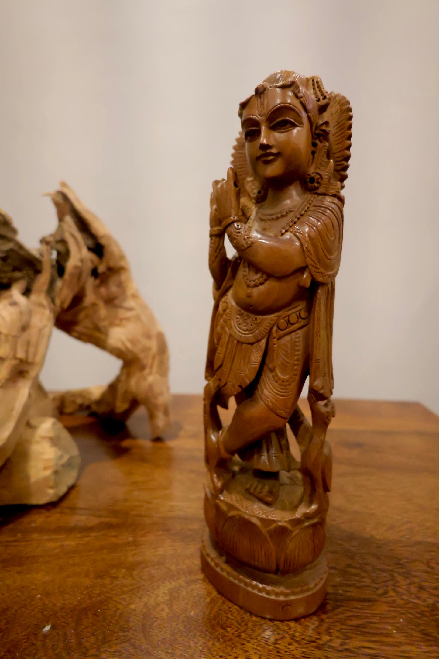 Vintage Sandalwood Baby Krishna