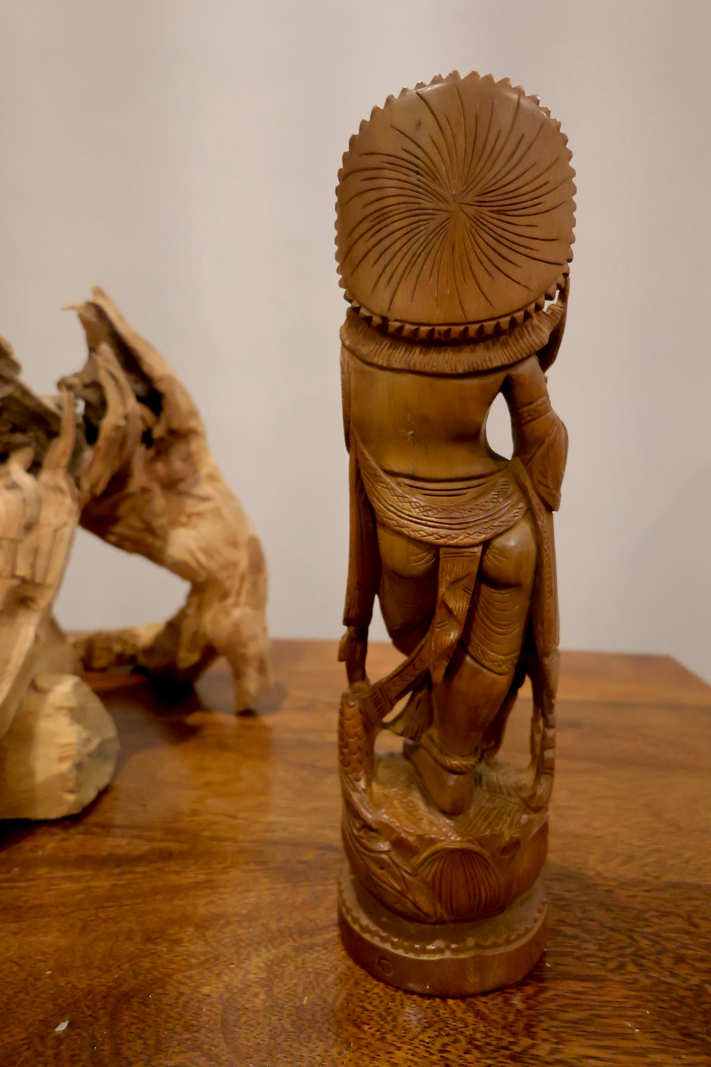 Vintage Sandalwood Baby Krishna