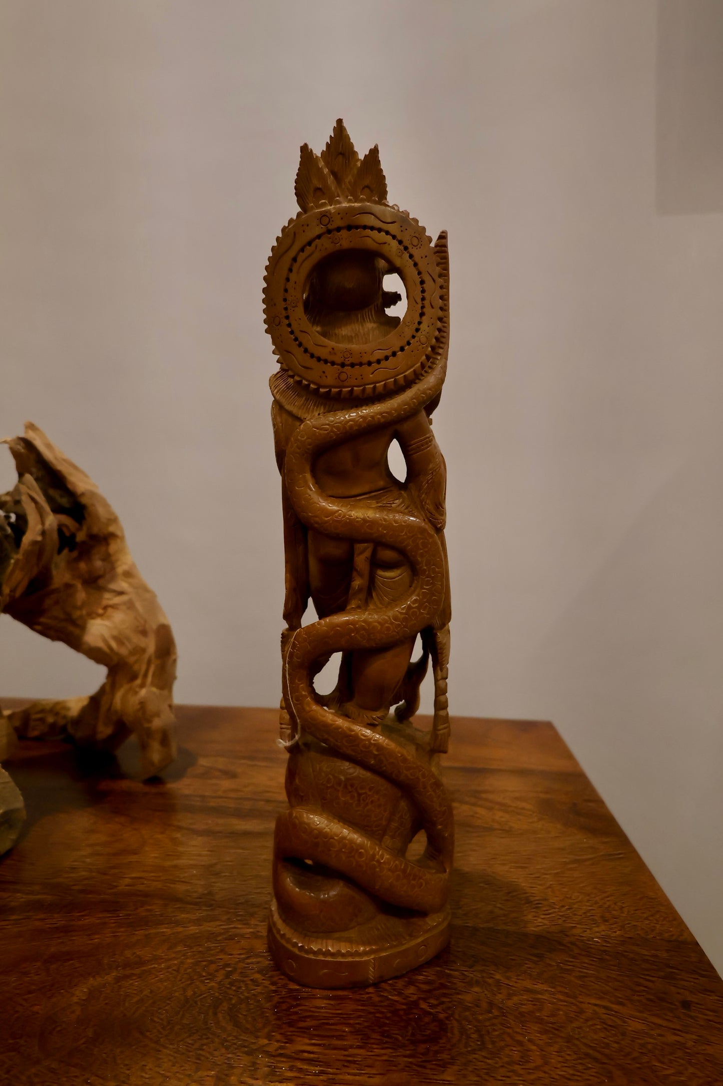 Vintage Sandalwood Dancing Baby Krishna