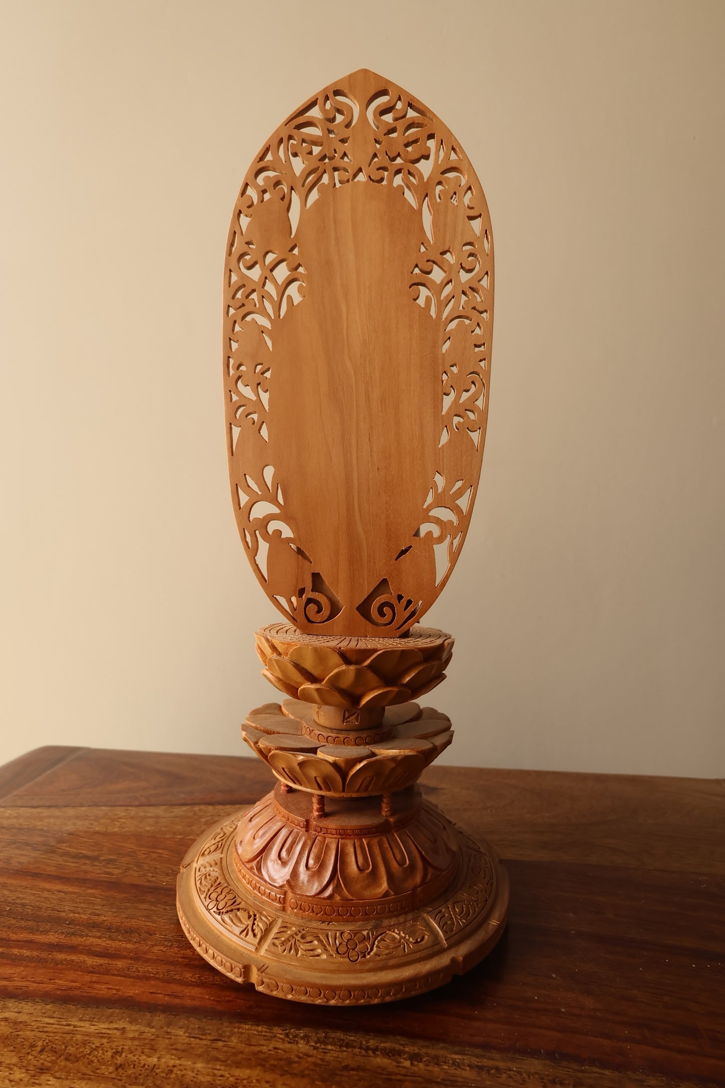 Sandalwood Standing Blessing Buddha Statue