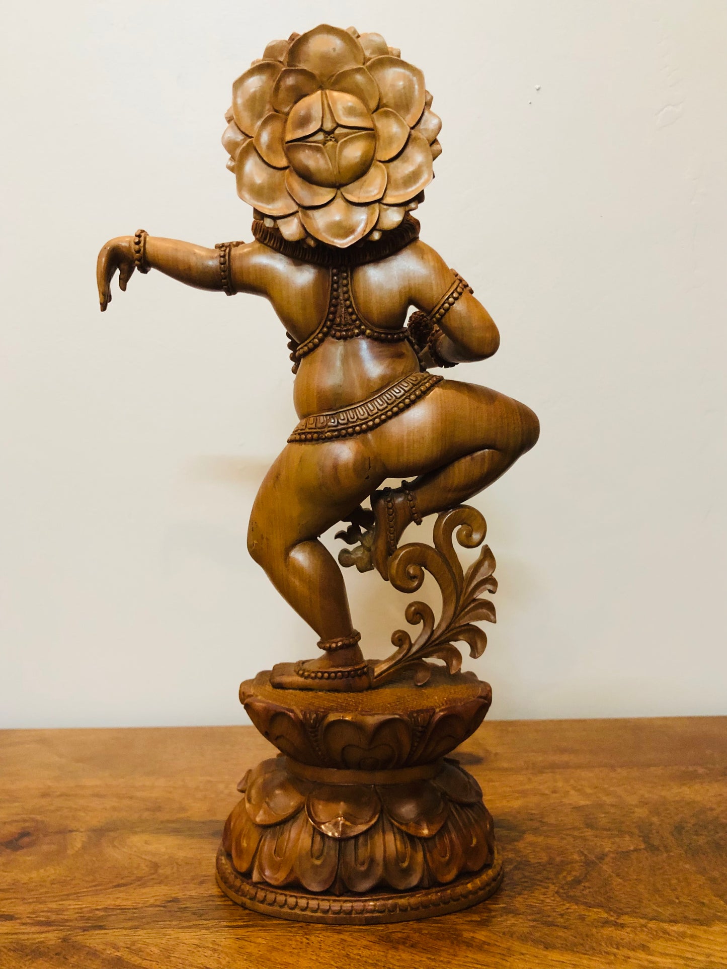 Sandalwood Hand Carved Dancing Krishna