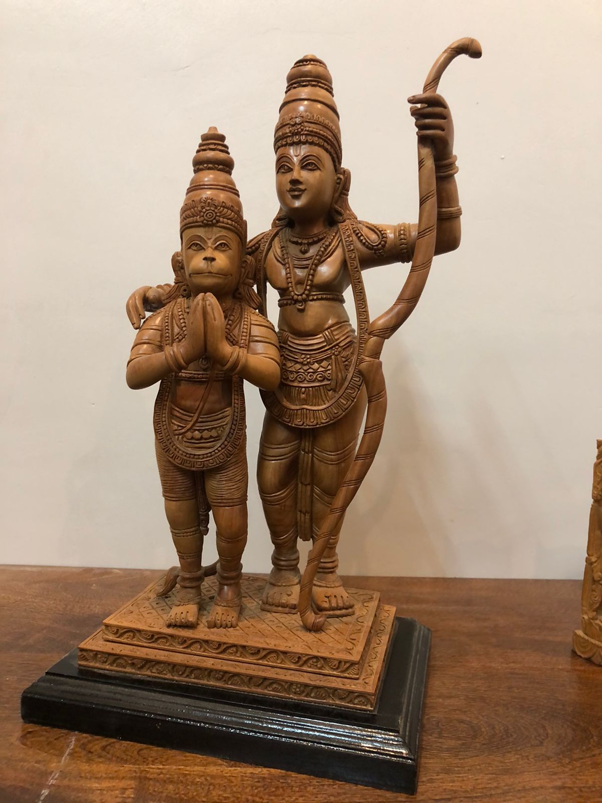Sandalwood Rama with Hanumana statue