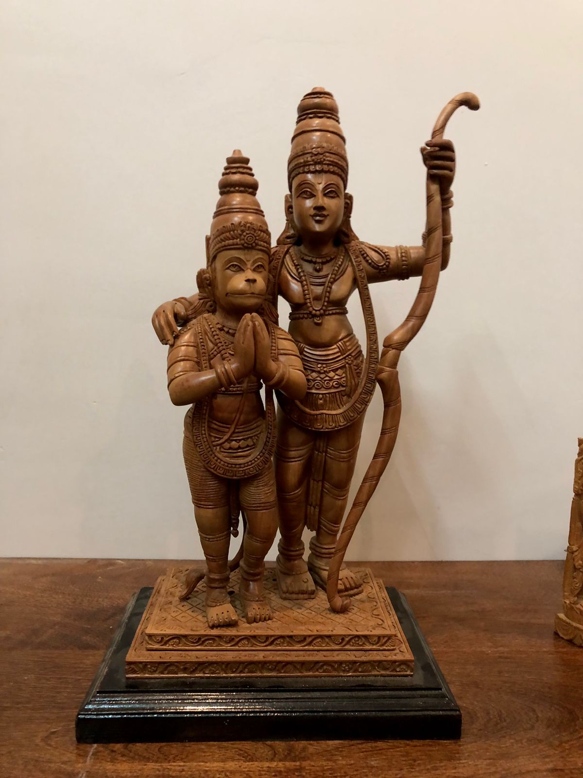 Sandalwood Rama with Hanumana statue