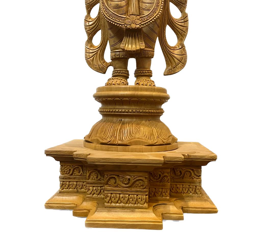 Wooden Fine Carved large Lord Vishnu