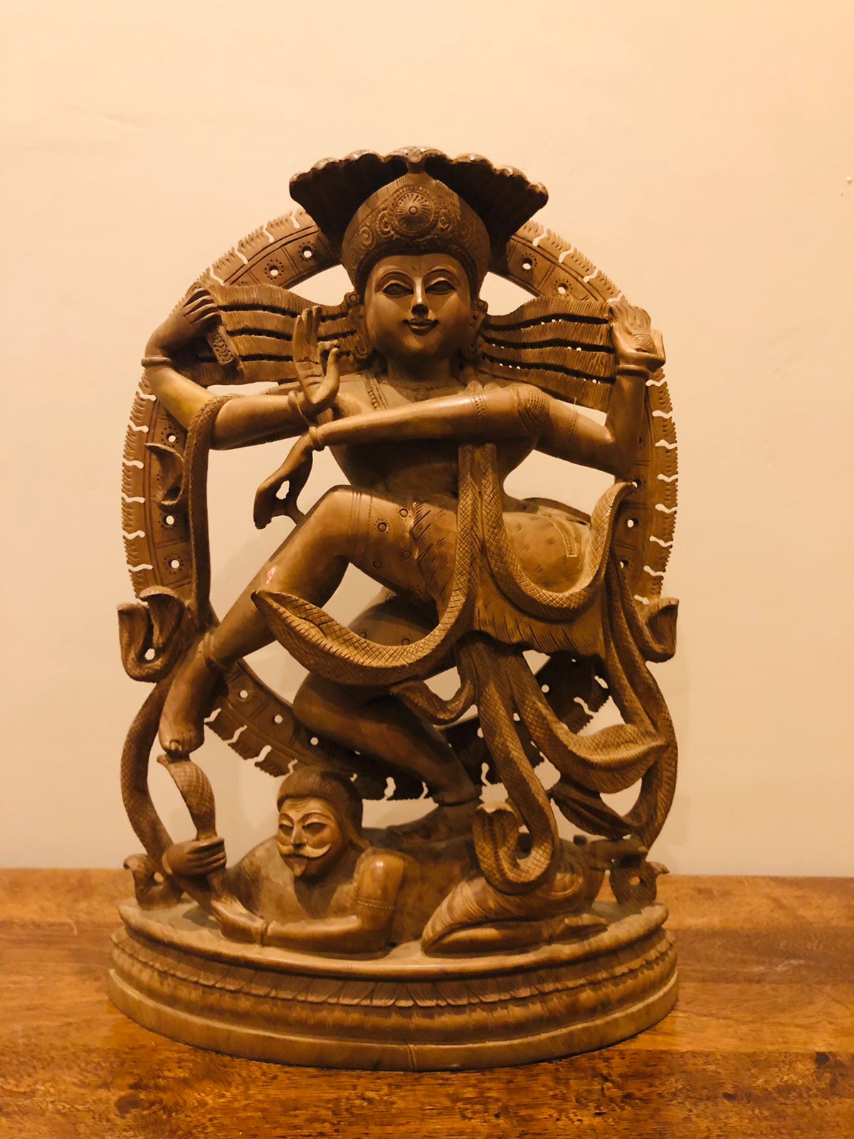 Wooden fine hand carved Natraja