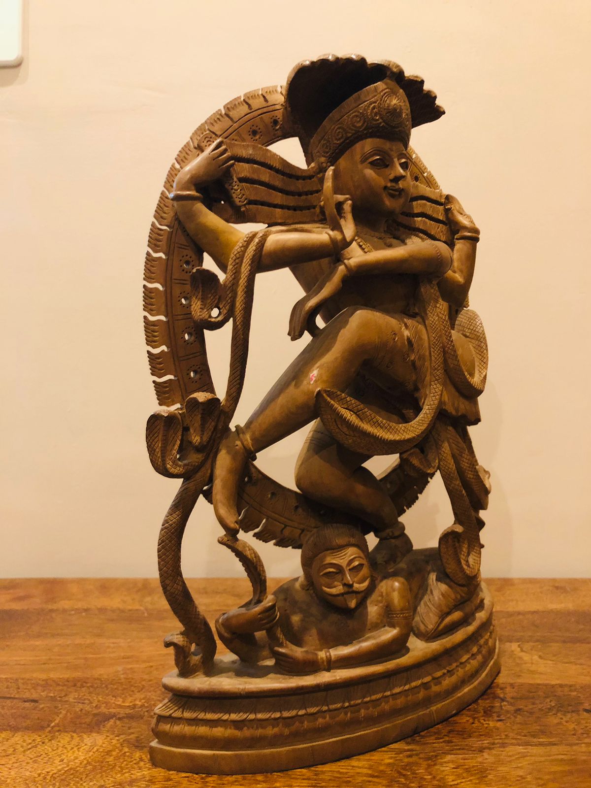 Wooden fine hand carved Natraja