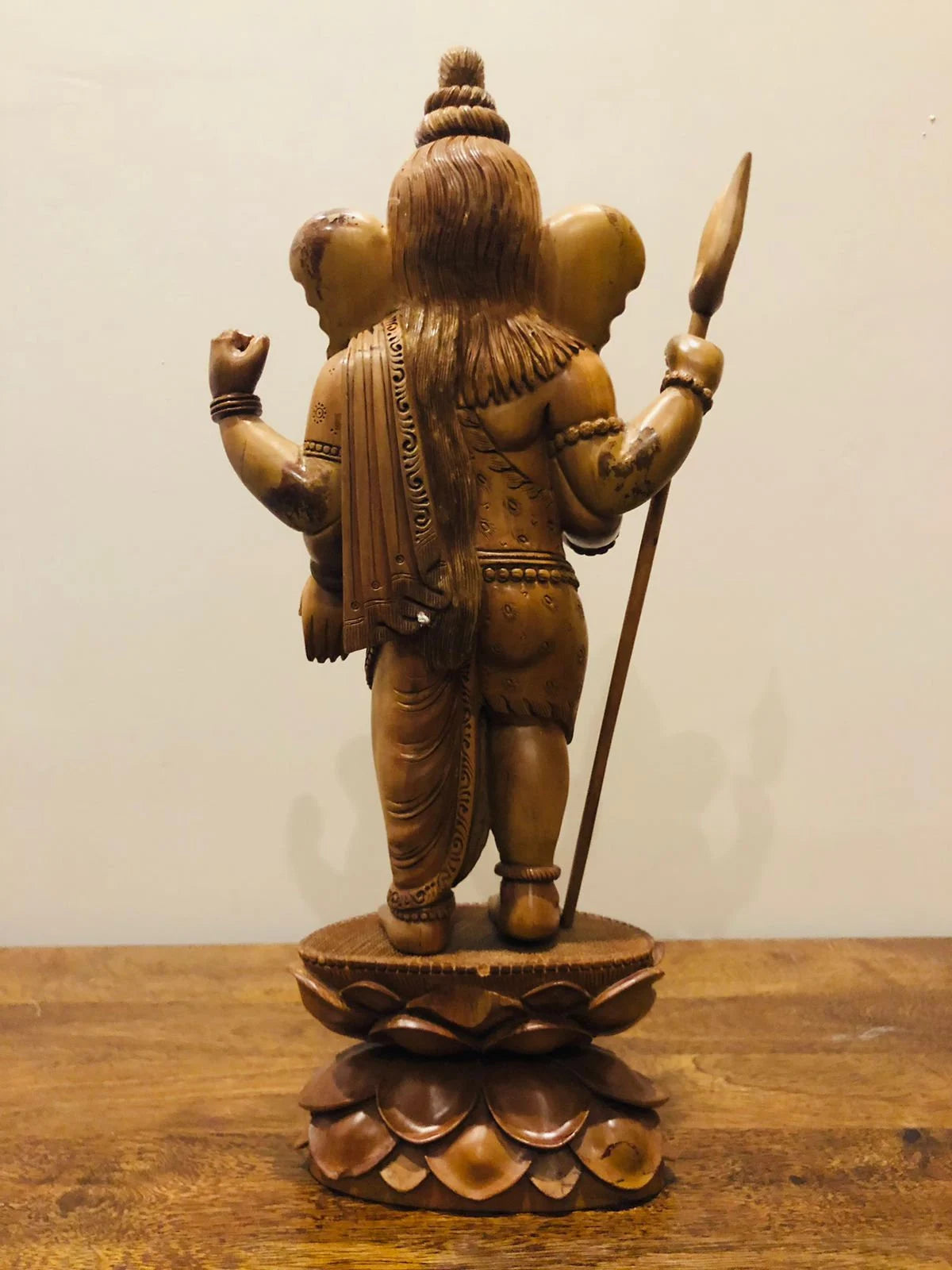 Sandalwood Standing Ganesha Indian Style Statue