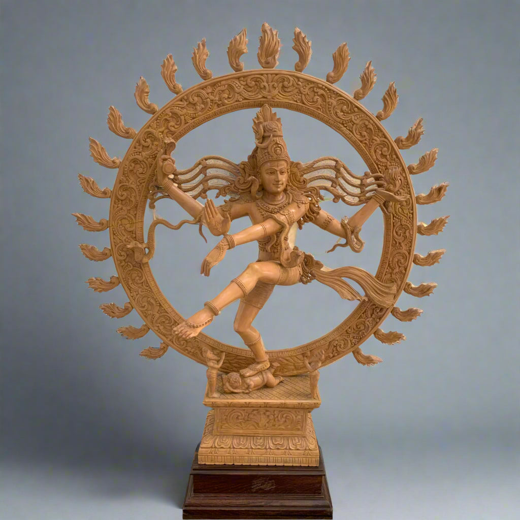 White Wood Statues