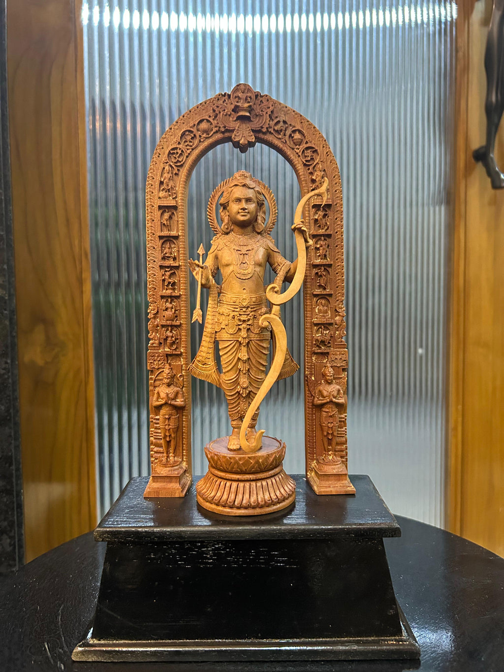 Sandalwood Ram Lalla Statue 10" inch