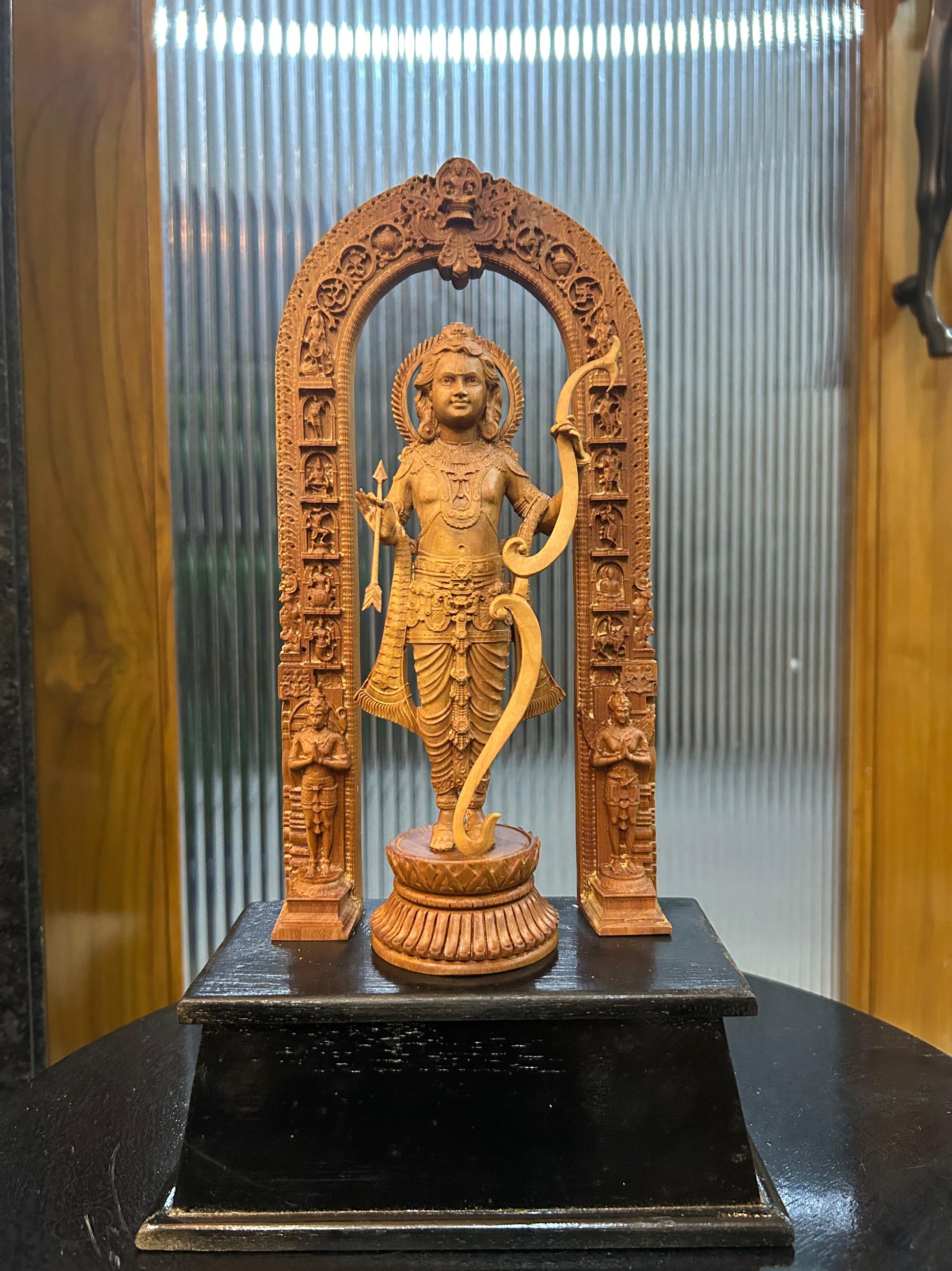 Sandalwood Ram Lalla Statue 10" inch