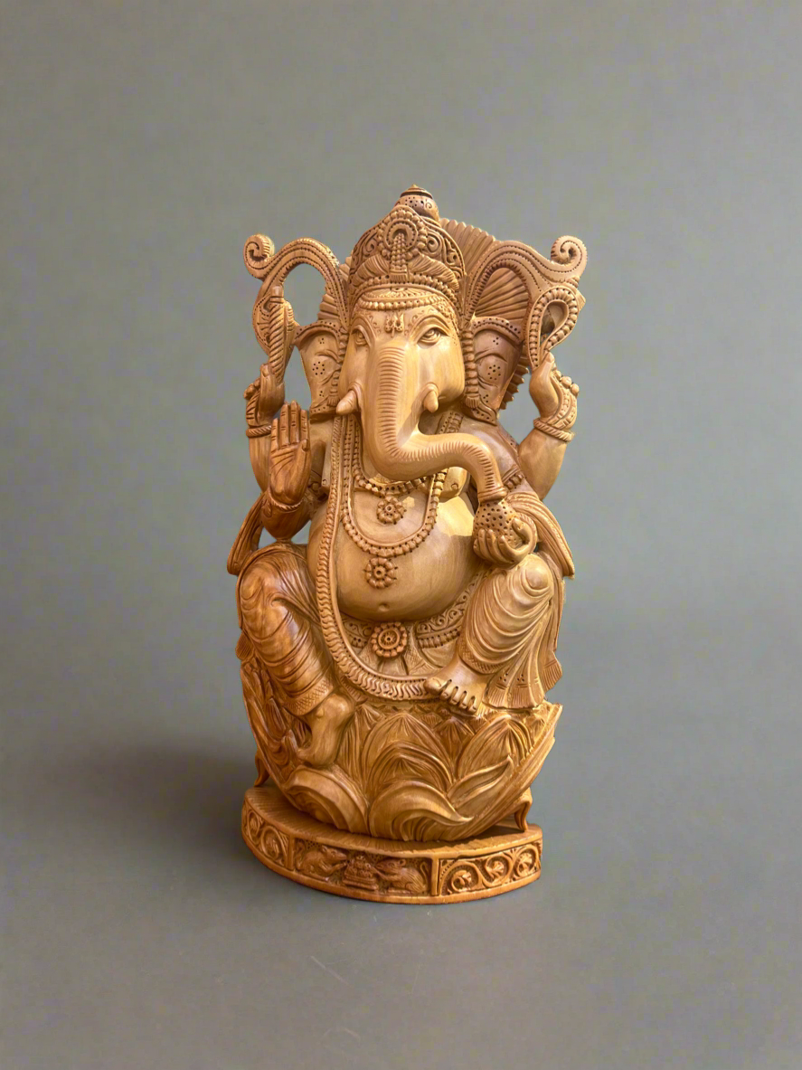 Sandalwood 10” inches Ganesha Statue