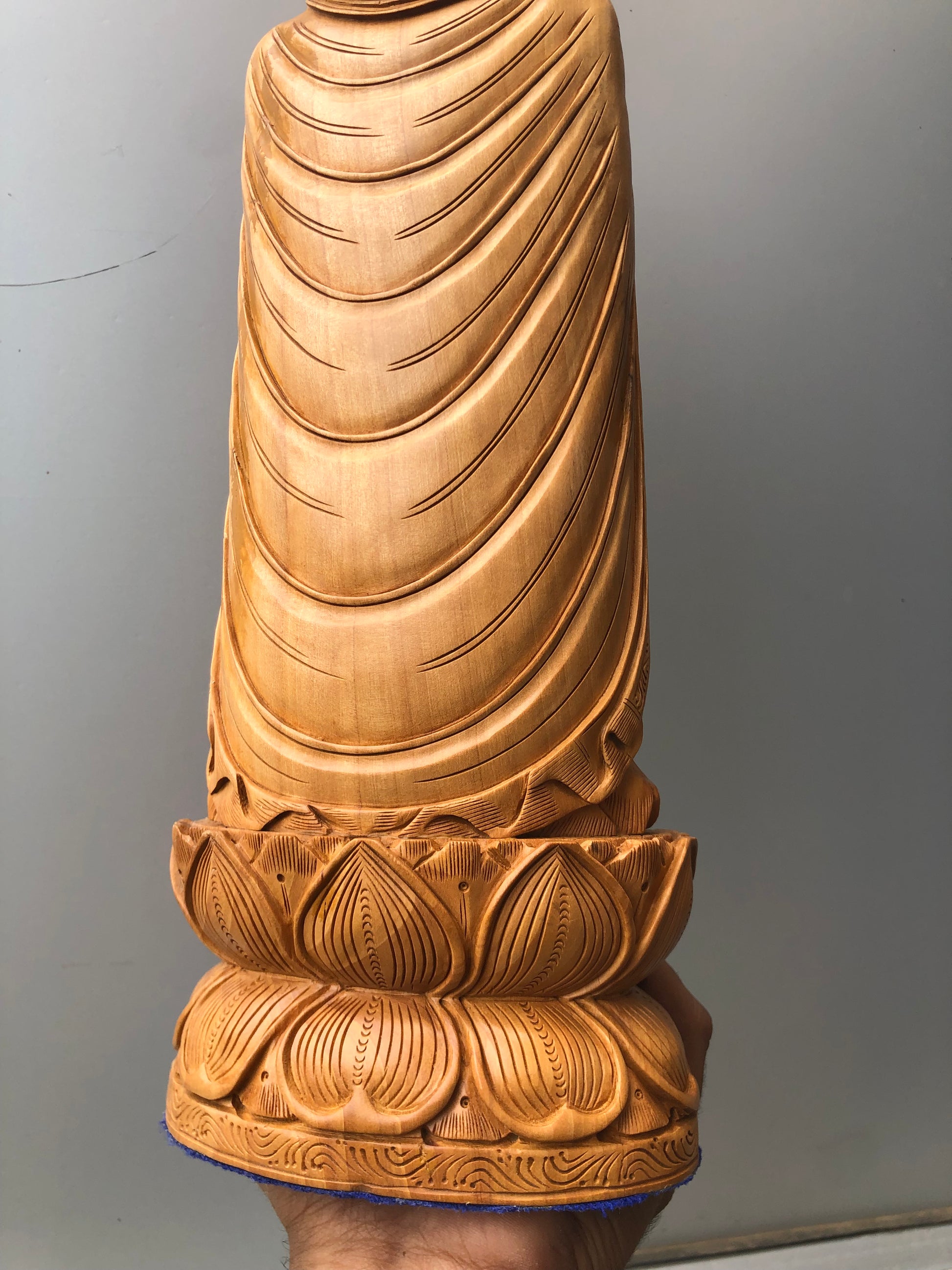 Wooden Standing Buddha Statue Big- 15 inches