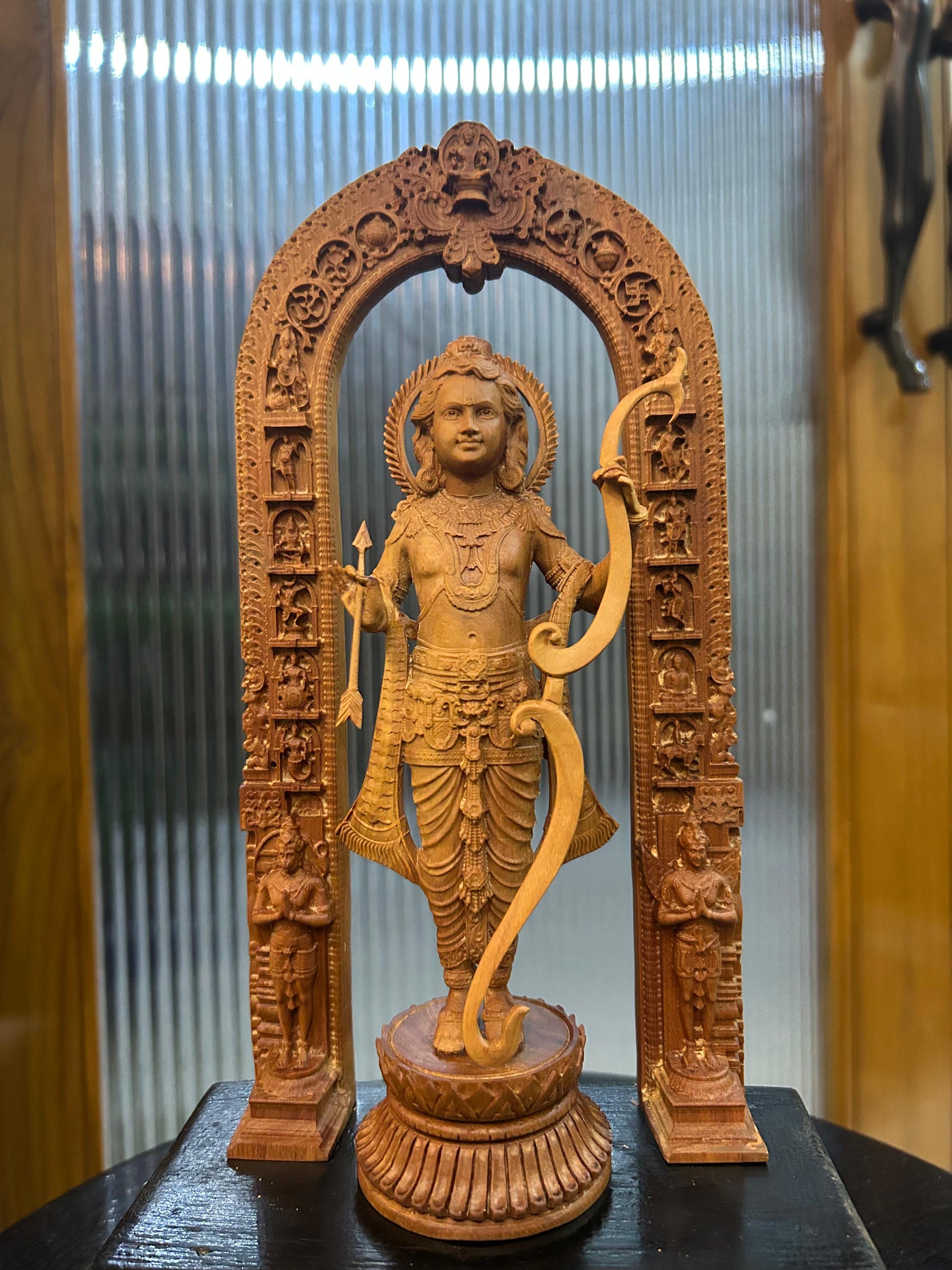 Sandalwood Ram Lalla Statue 10" inch