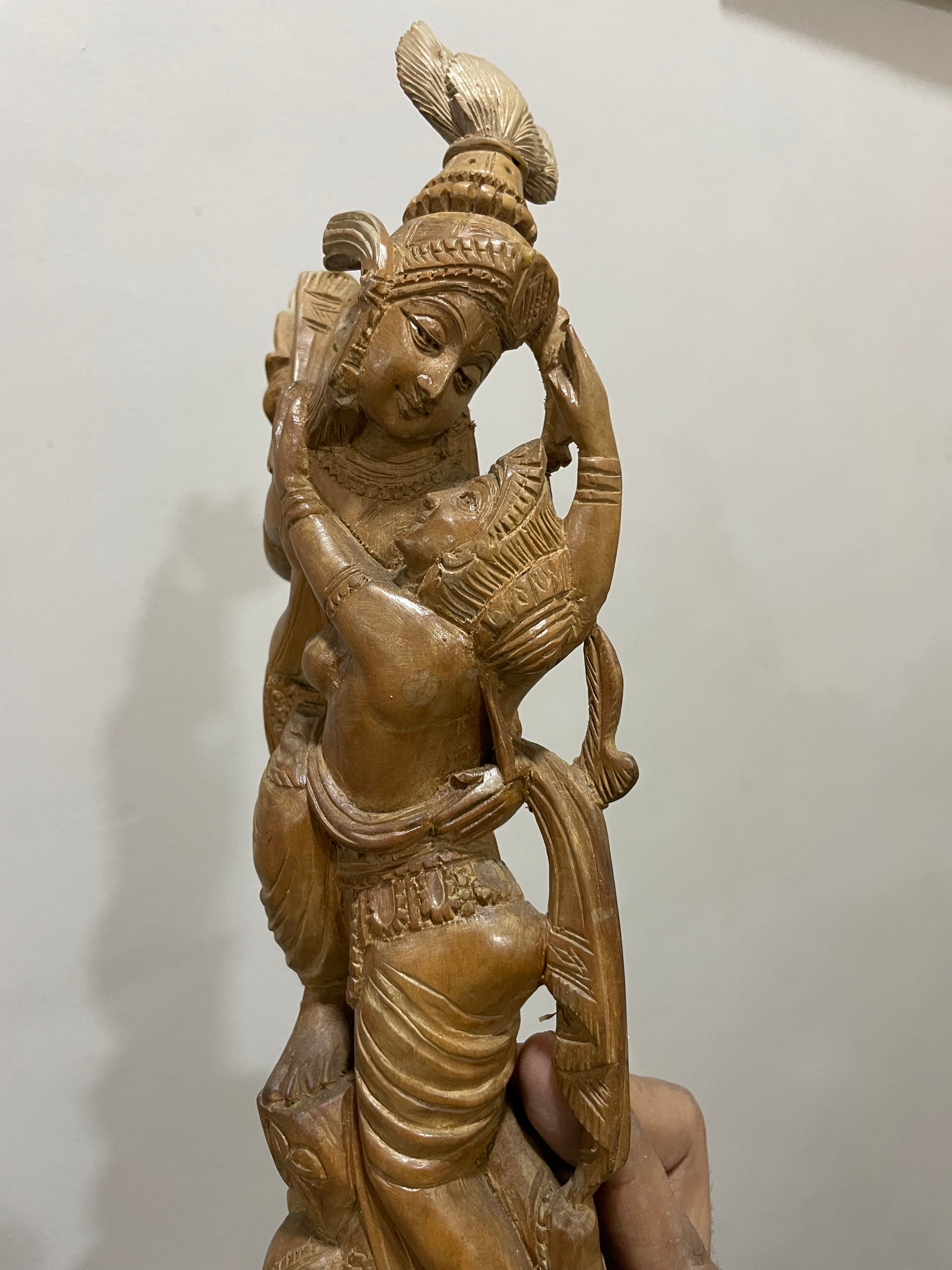 Sandalwood radha krishna love seen statue