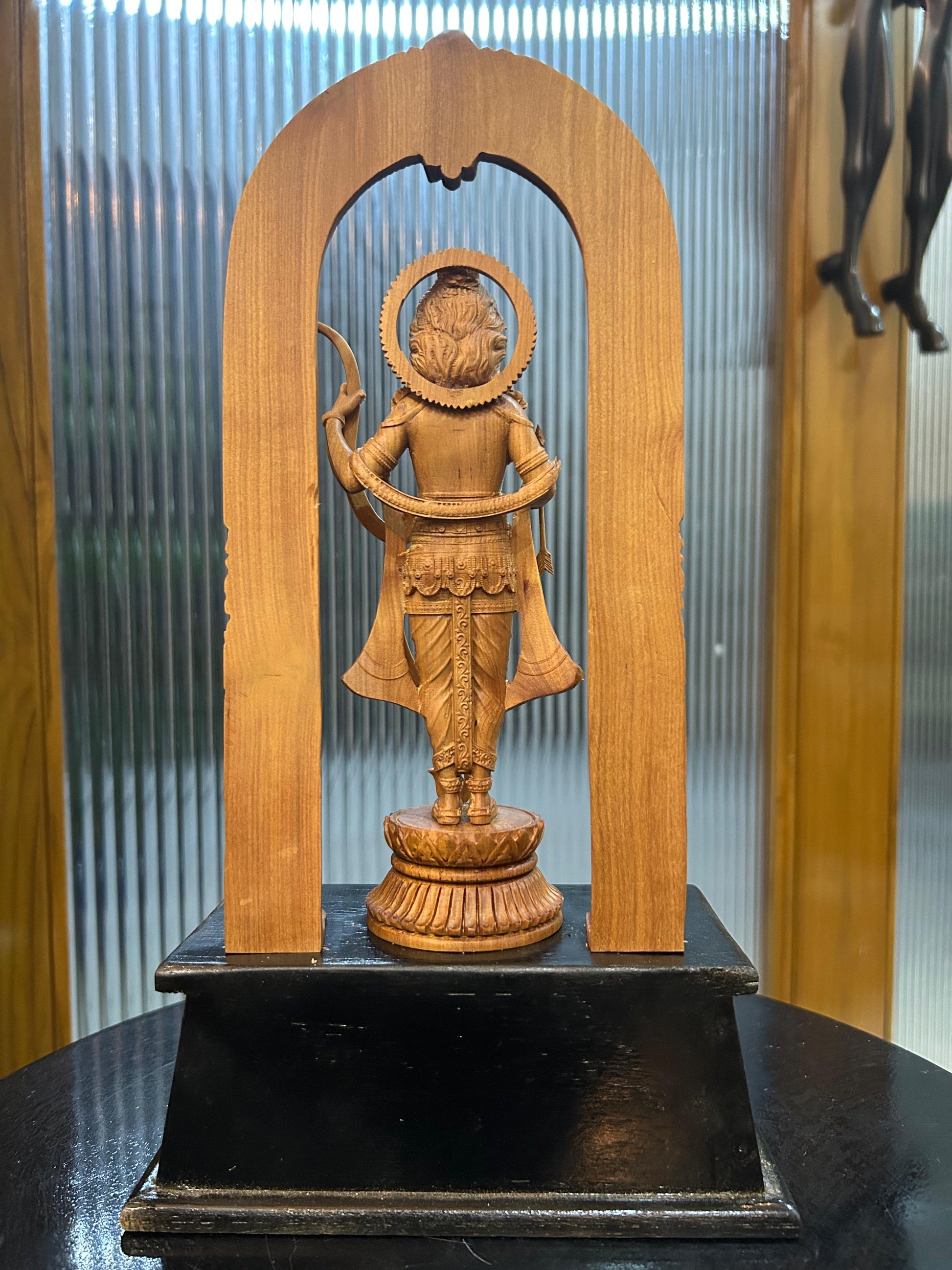 Sandalwood Ram Lalla Statue 10" inch