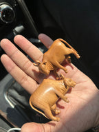 Sandalwood cows 8 statue set