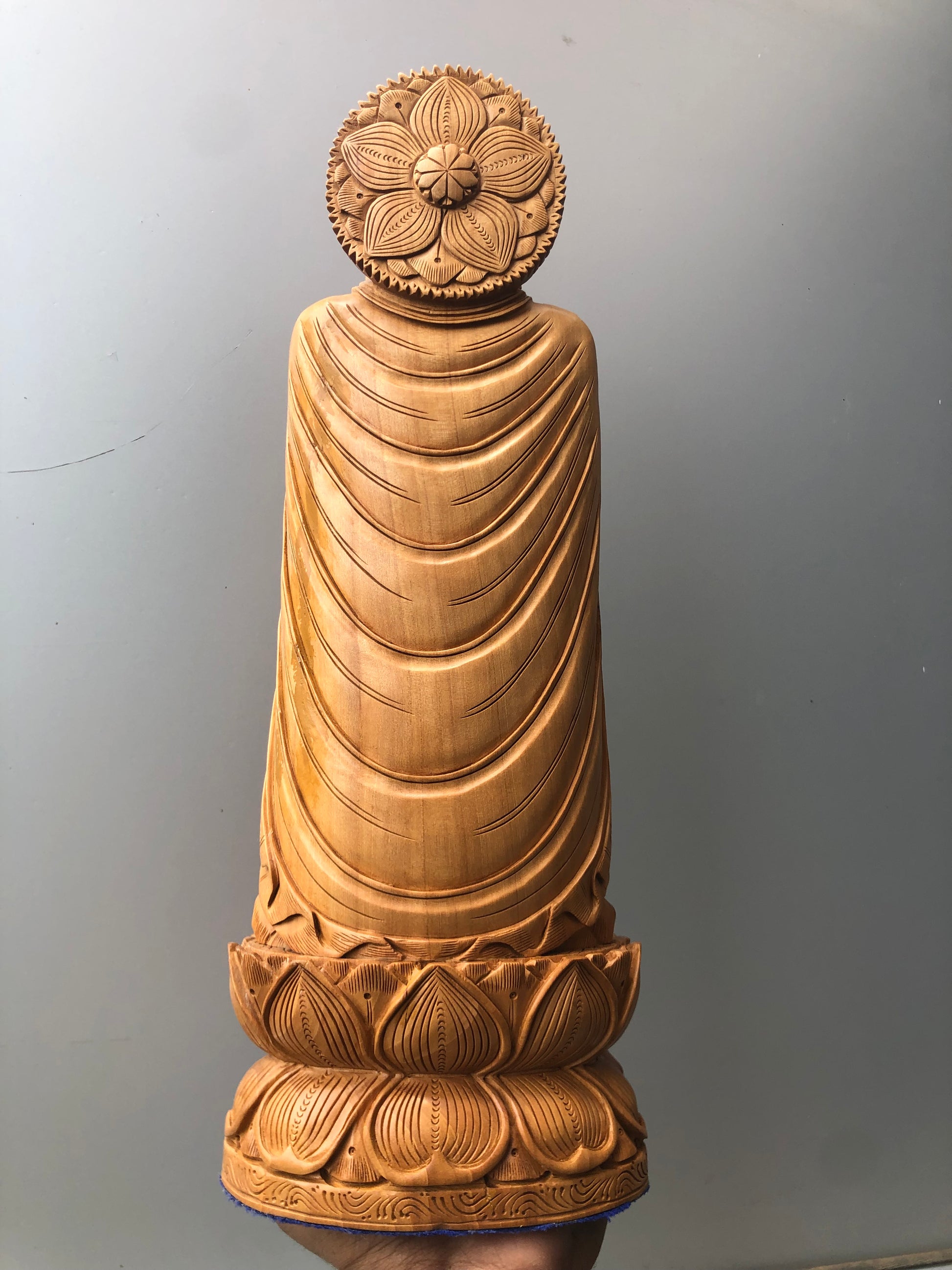 Wooden Standing Buddha Statue Big- 15 inches