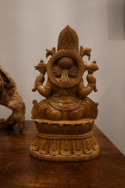 Rare Sandalwood Carved Vintage Ganesha