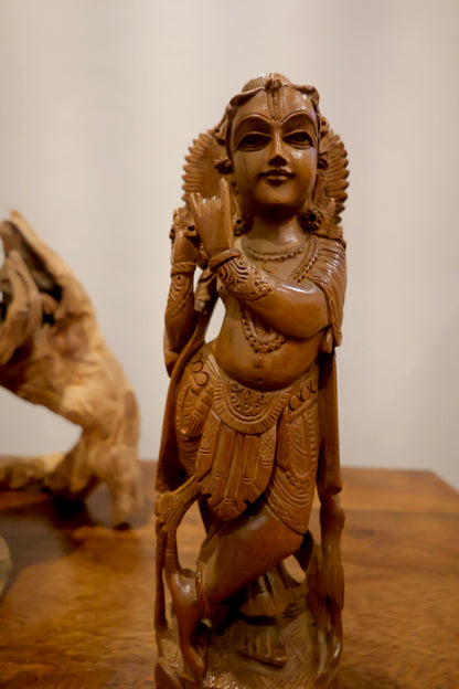 Vintage Sandalwood Baby Krishna