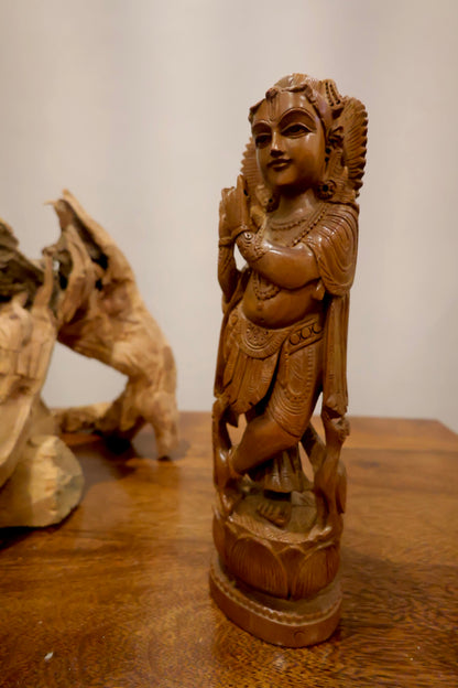 Vintage Sandalwood Baby Krishna