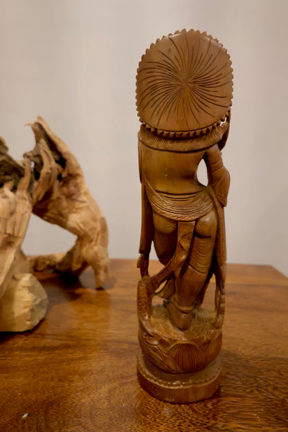 Vintage Sandalwood Baby Krishna