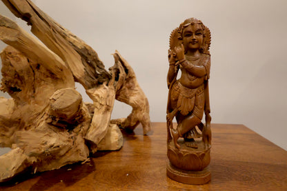 Vintage Sandalwood Baby Krishna