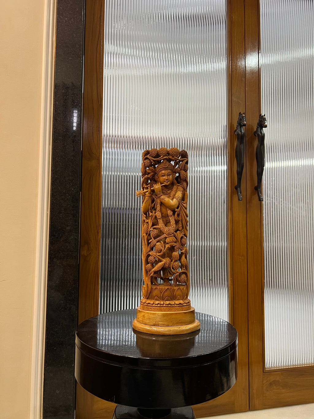 Masterpiece Sandalwood Krishna Statue (14" inches)