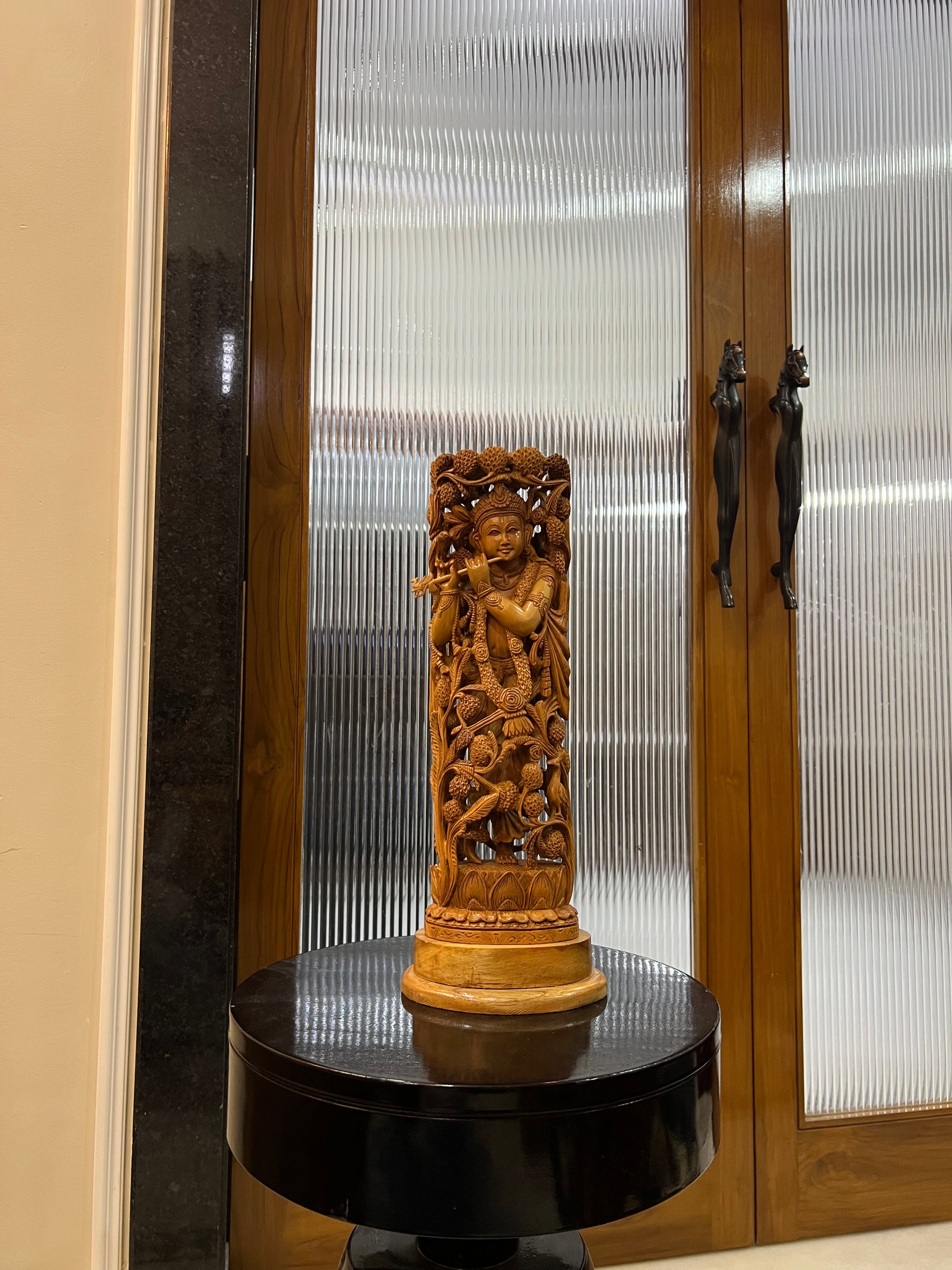 Masterpiece Sandalwood Krishna Statue (14" inches)