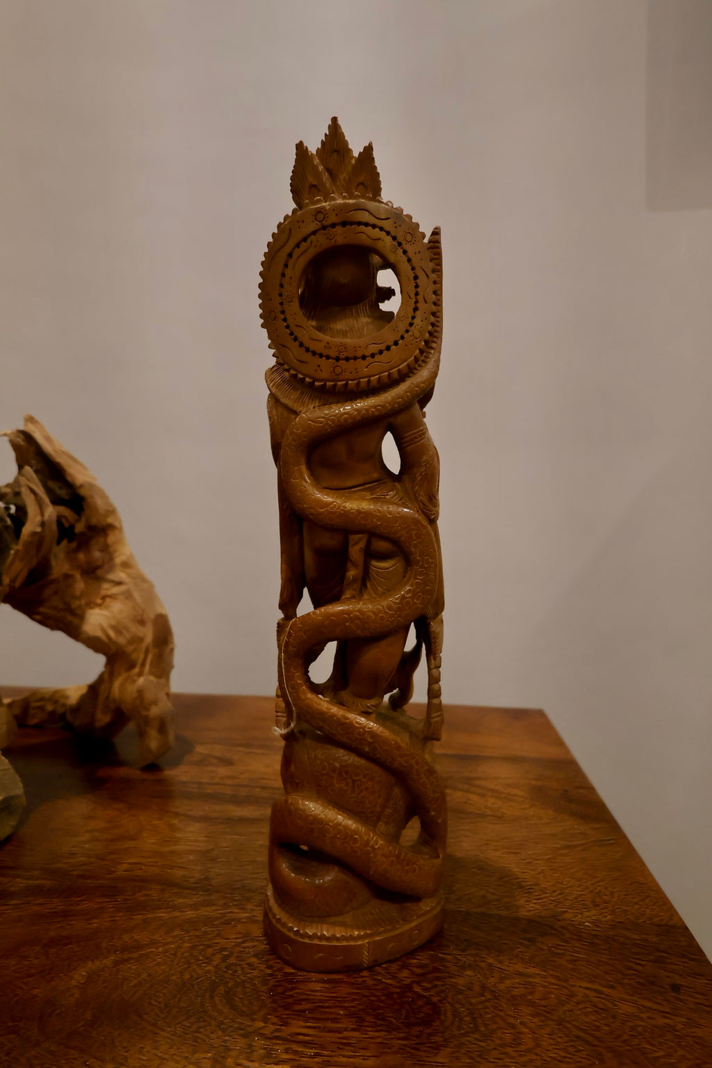 Vintage Sandalwood Dancing Baby Krishna