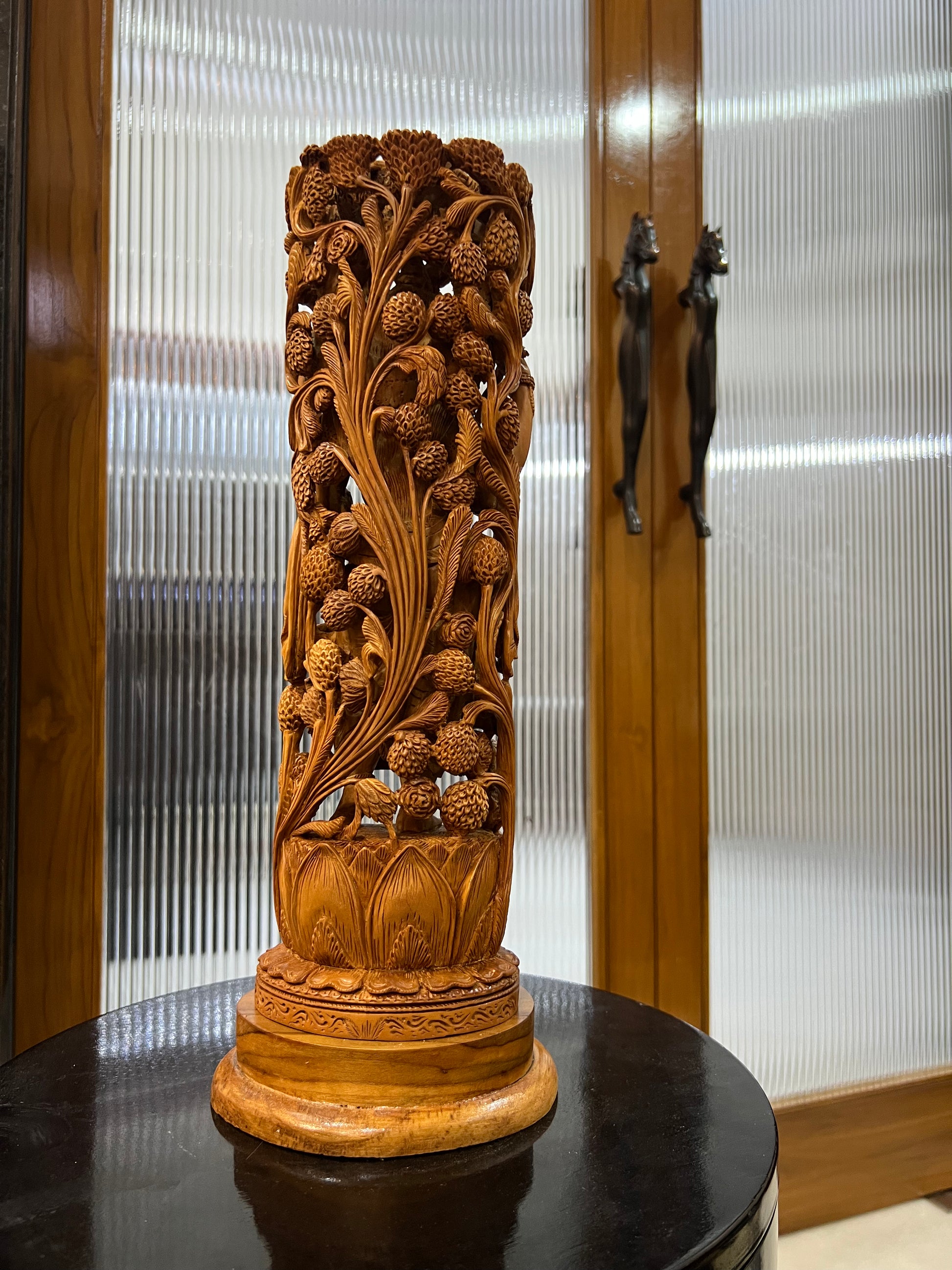 Sandalwood Standing Lakshmi Statue (15" inches)