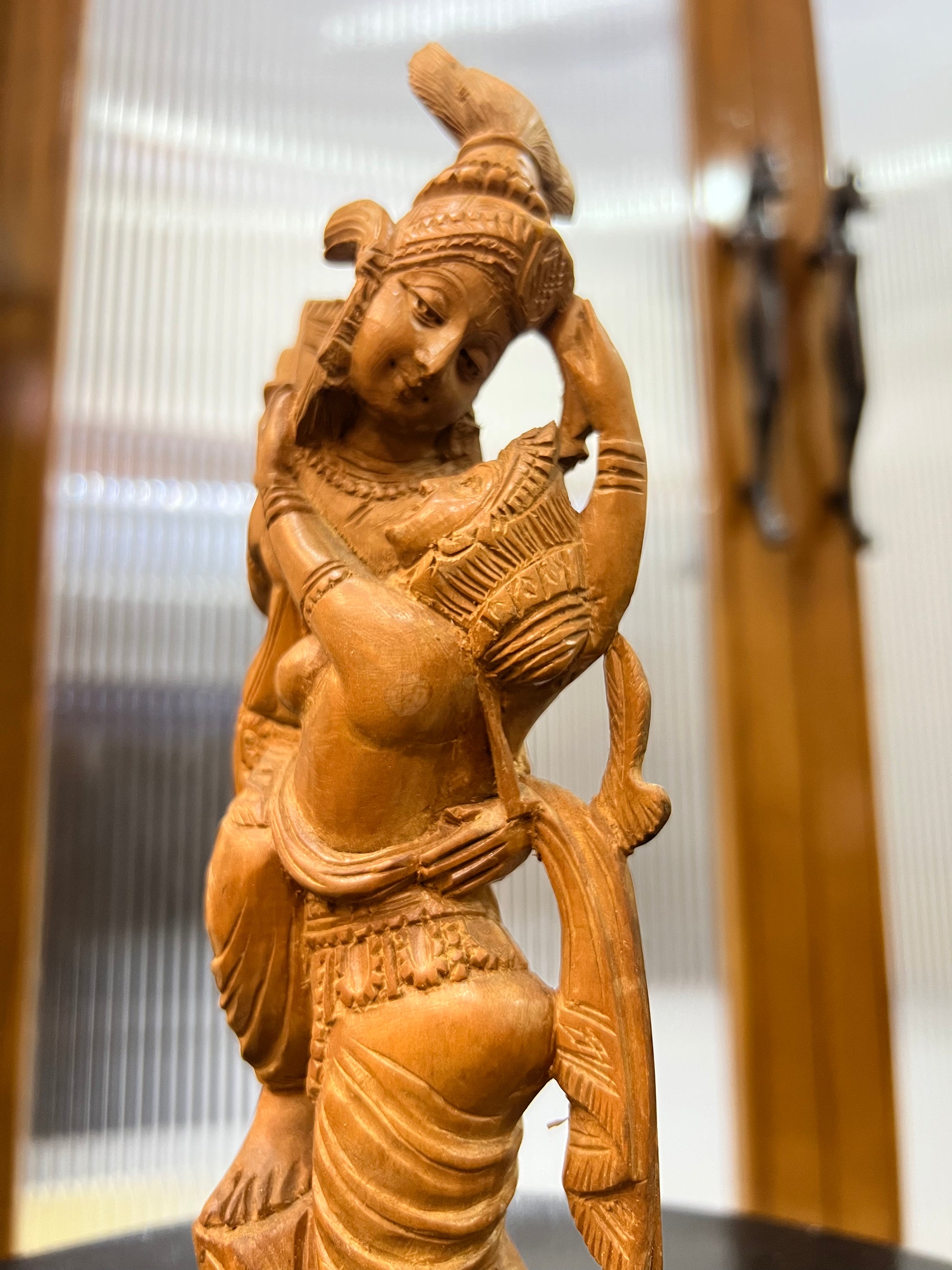 Sandalwood Radha Krishna Love Statue (10 Inches)