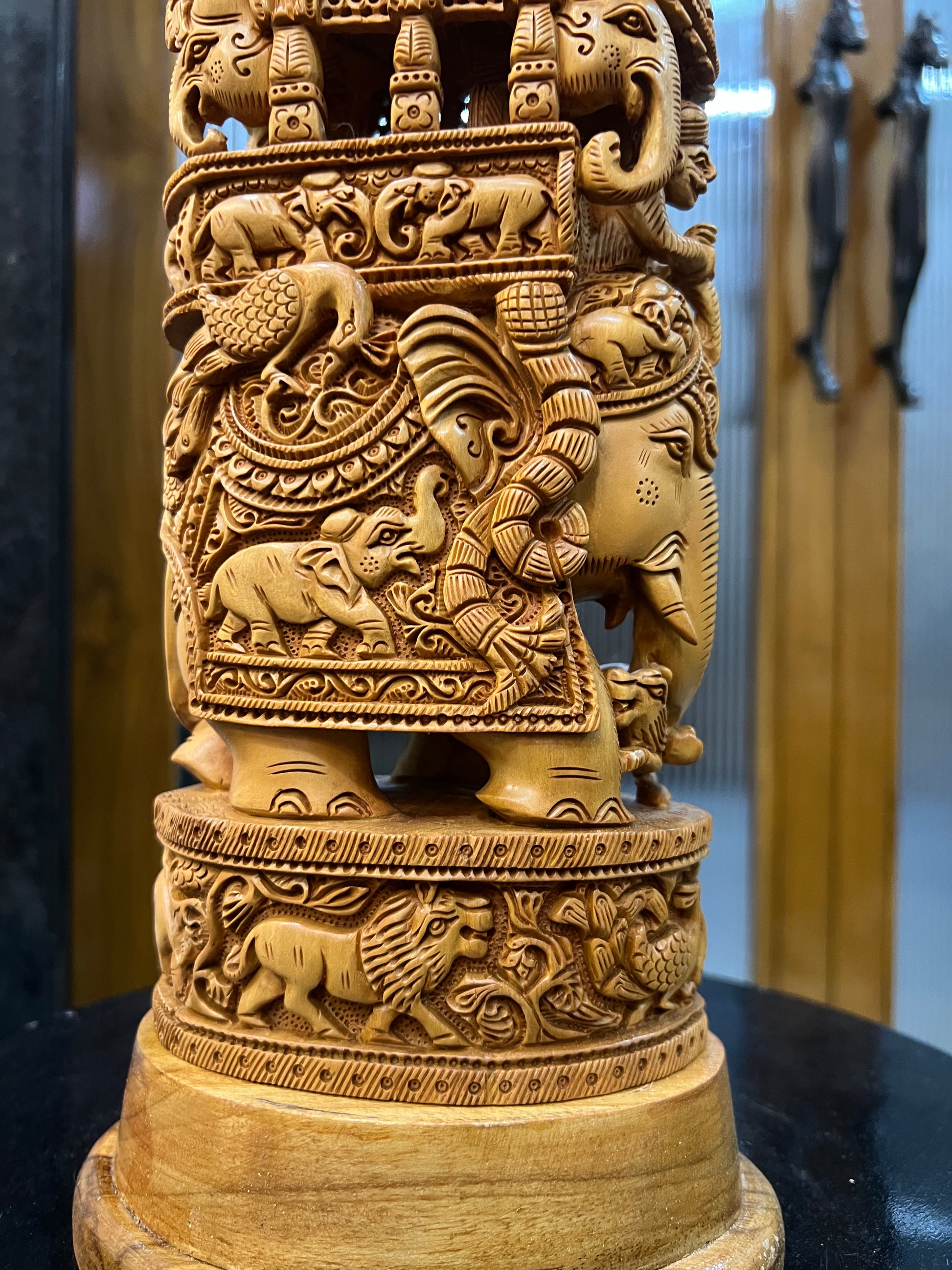 Sandalwood Royal Ambabari Carving ( 13" inches)