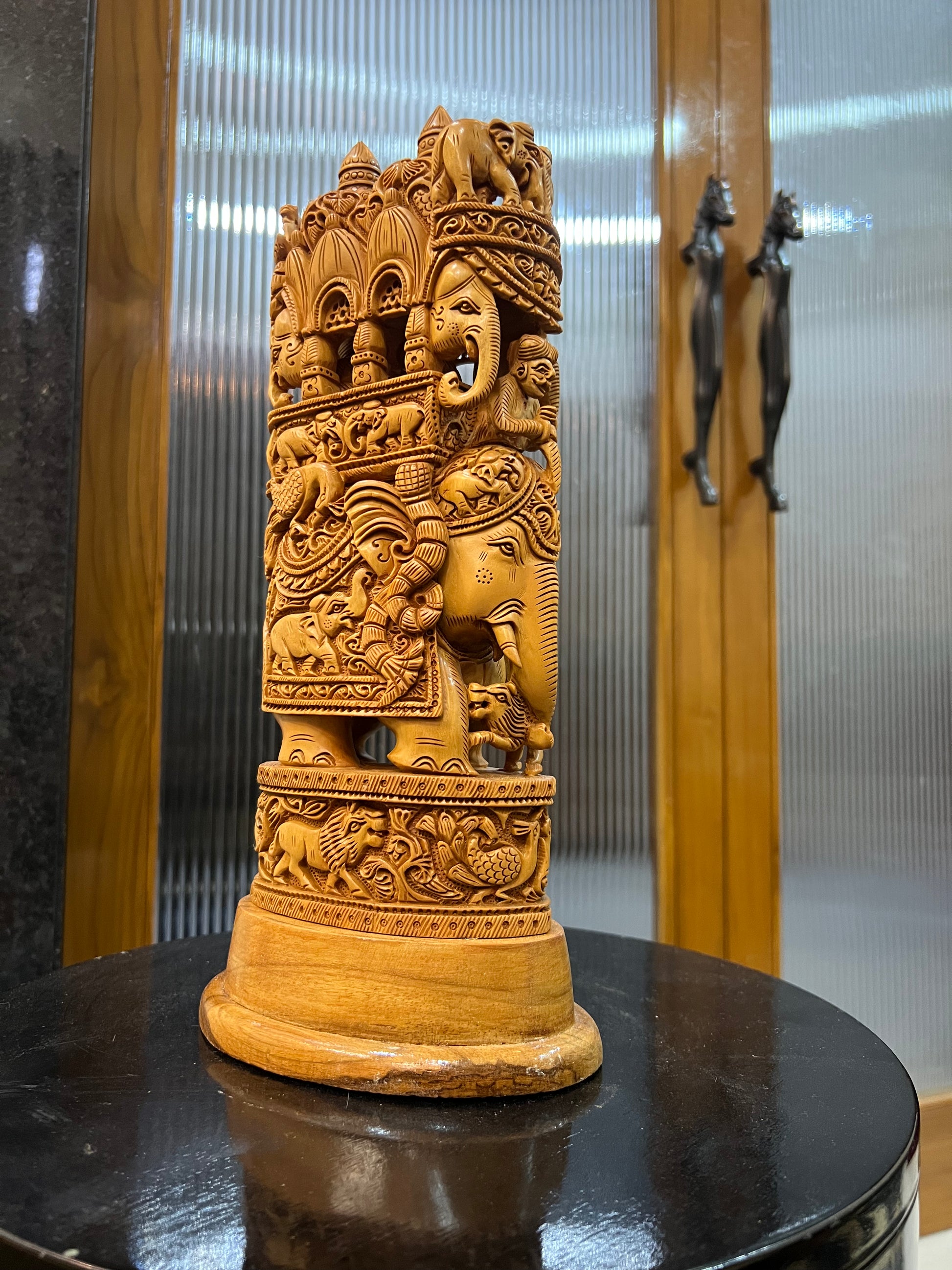 Sandalwood Royal Ambabari Carving ( 13" inches)