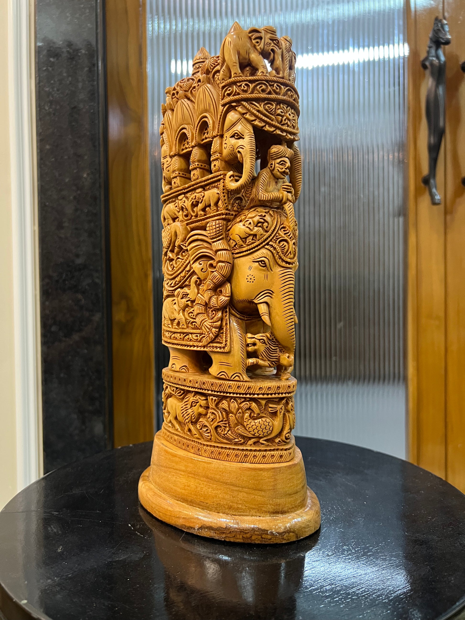 Sandalwood Royal Ambabari Carving ( 13" inches)