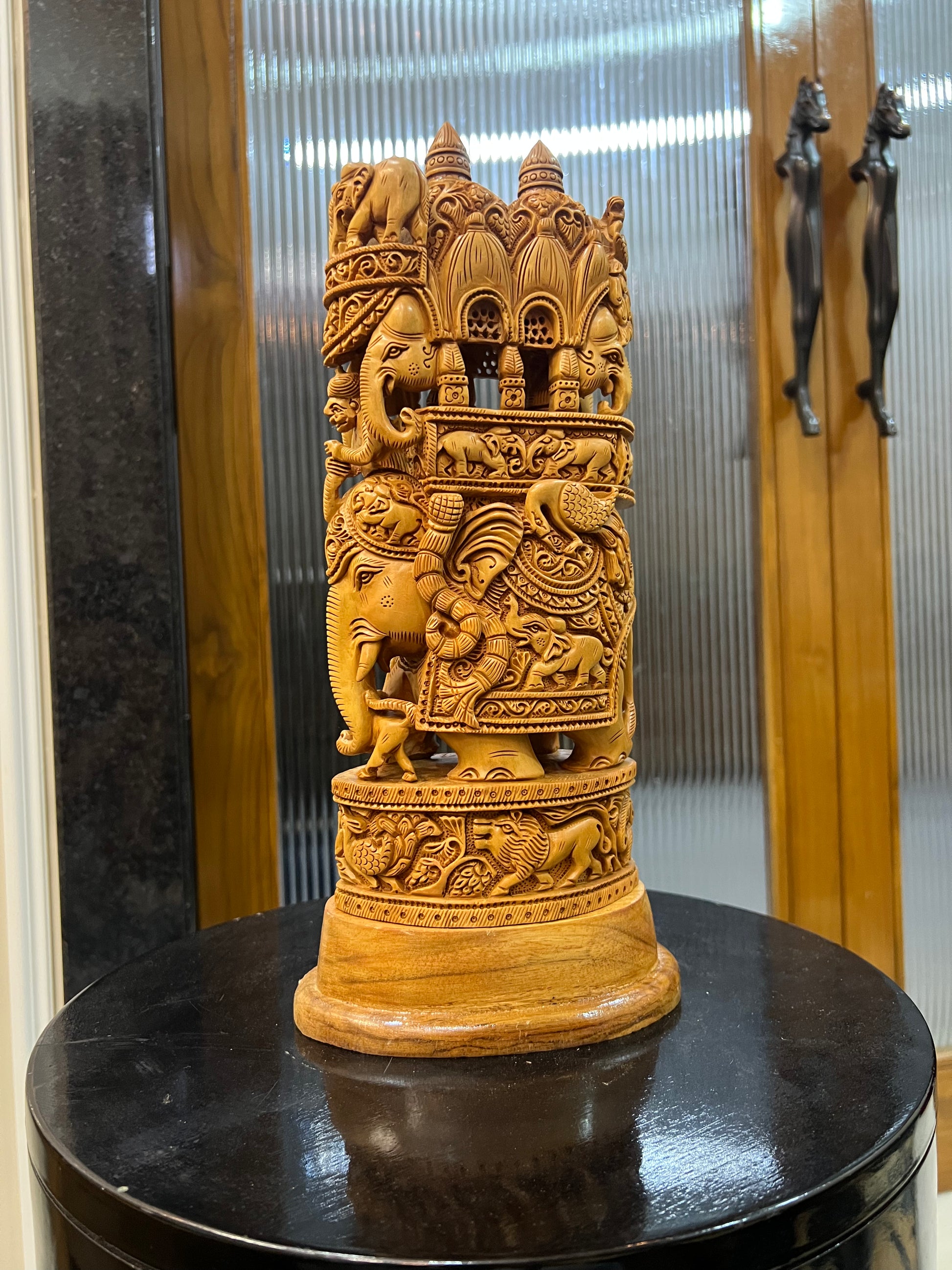 Sandalwood Royal Ambabari Carving ( 13" inches)