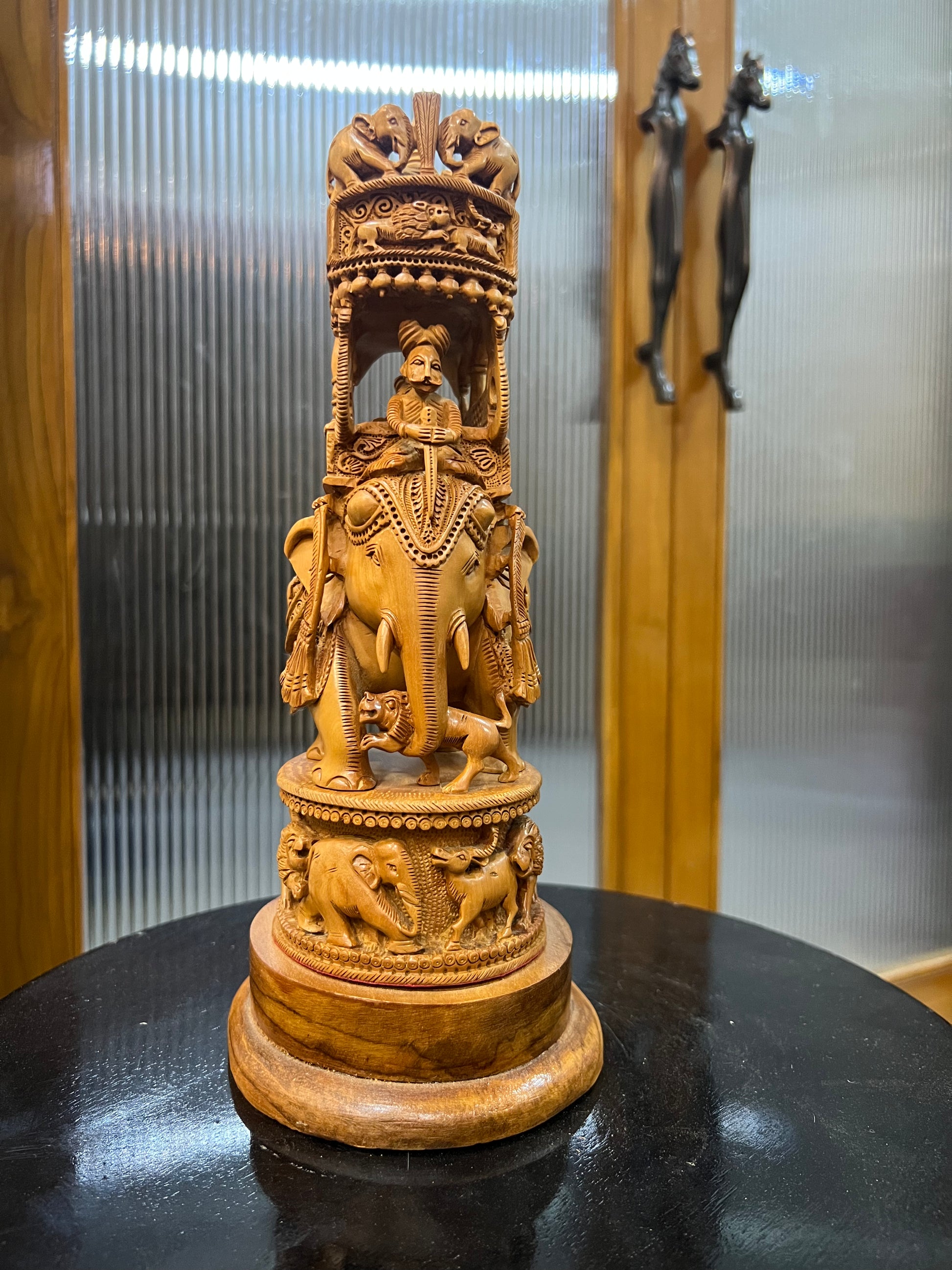 Sandalwood Fine Carved Sikar Carving Ambabari (12" inches)
