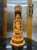 Sandalwood Fine Carved Royal Elephant Ambabari Statue (12" inches)