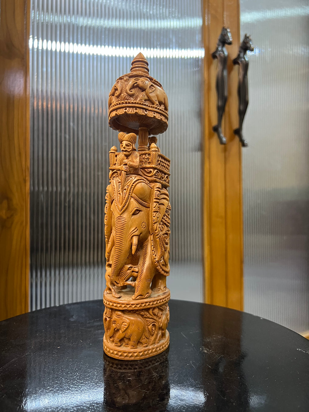 Sandalwood Round Shape Ambabari Sikar (11 inches)