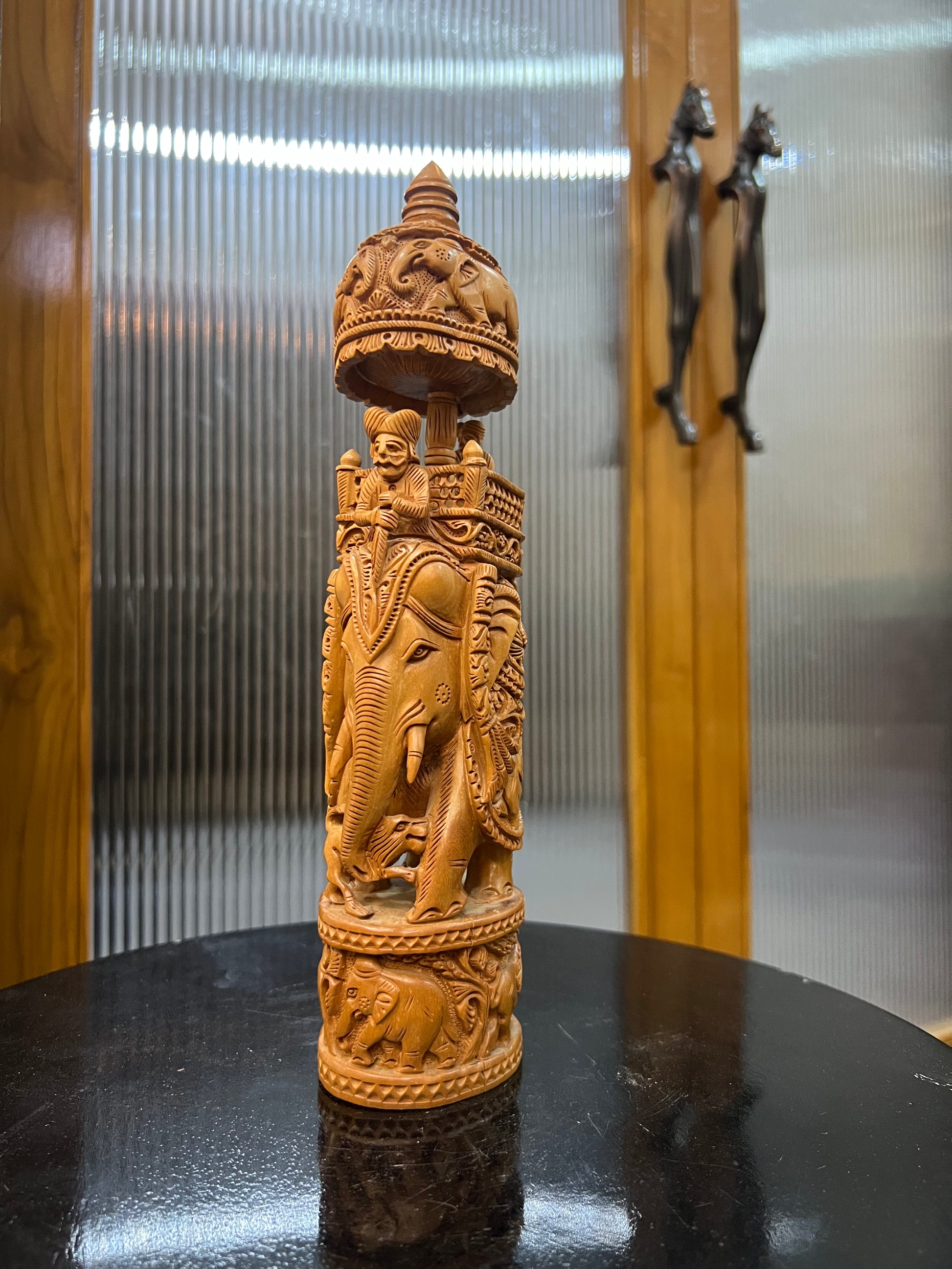 Sandalwood Round Shape Ambabari Sikar (11 inches)