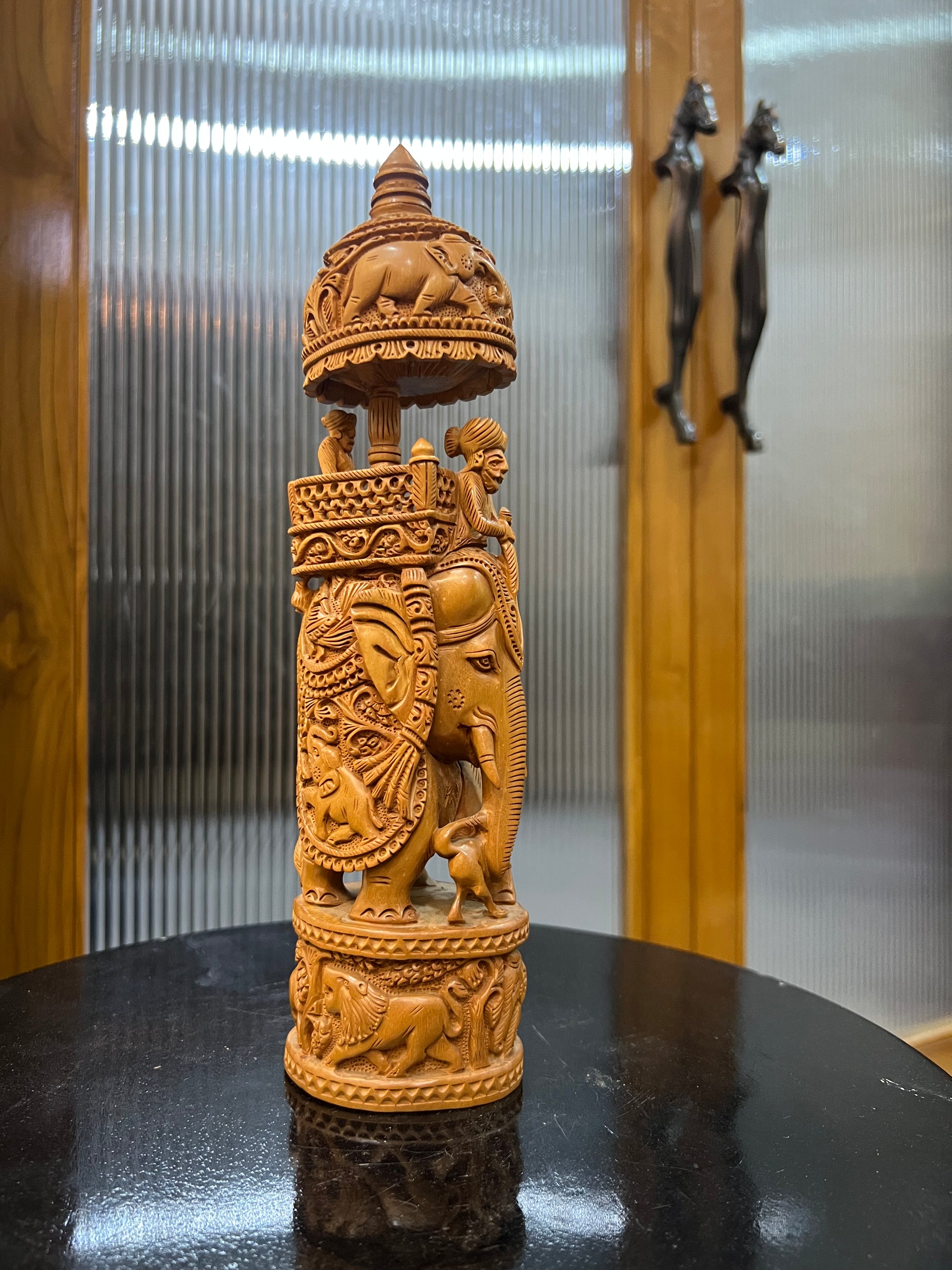 Sandalwood Round Shape Ambabari Sikar (11 inches)