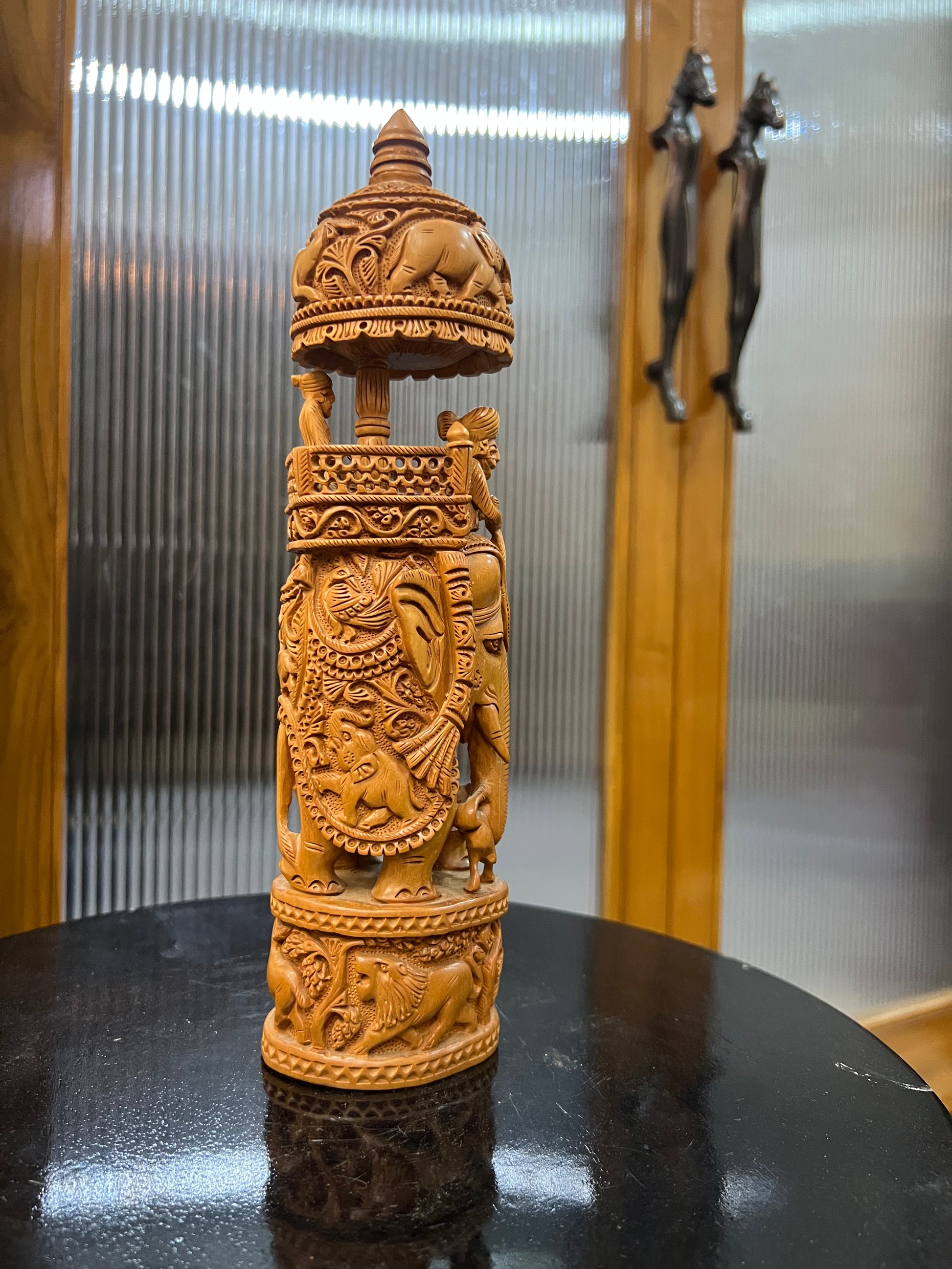 Sandalwood Round Shape Ambabari Sikar (11 inches)