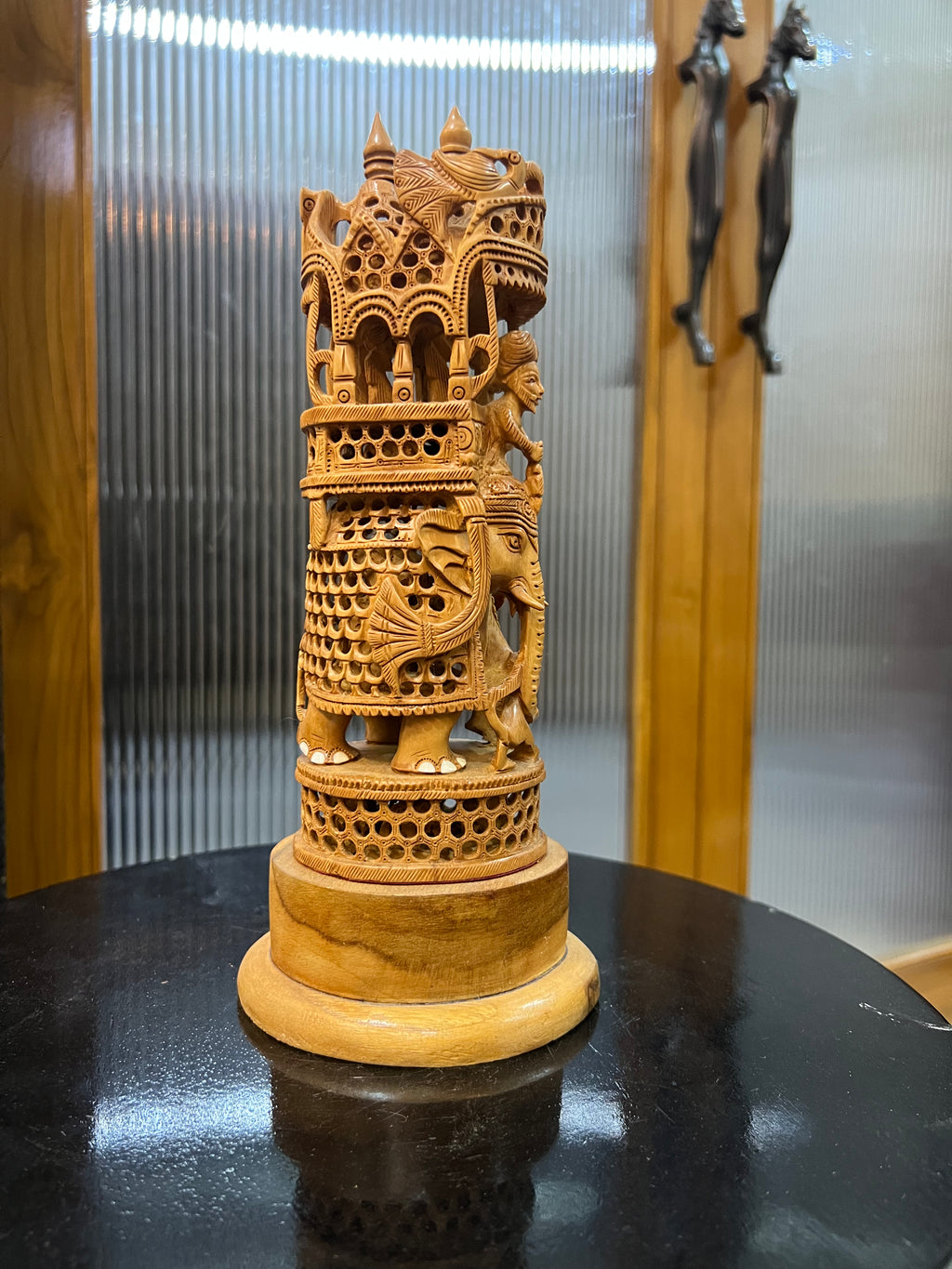 Sandalwood Ambabari Jali Statue (Undercut) 10" inches