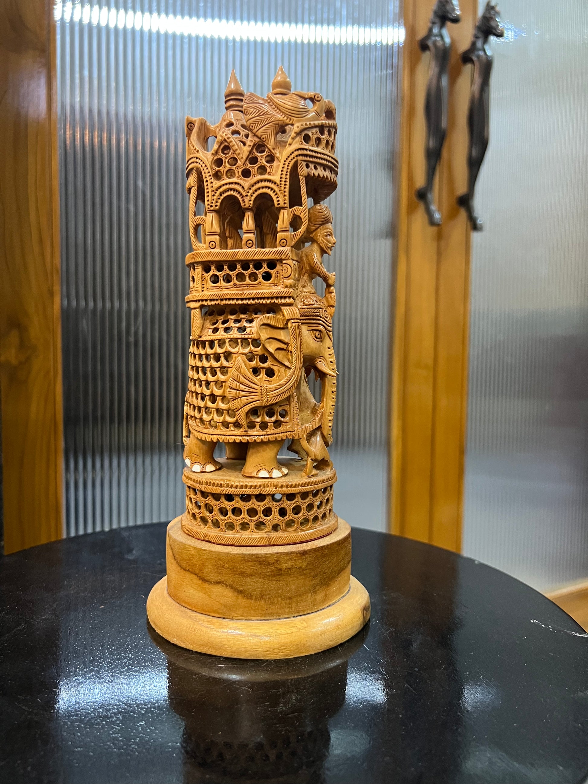 Sandalwood Ambabari Jali Statue (Undercut) 10" inches