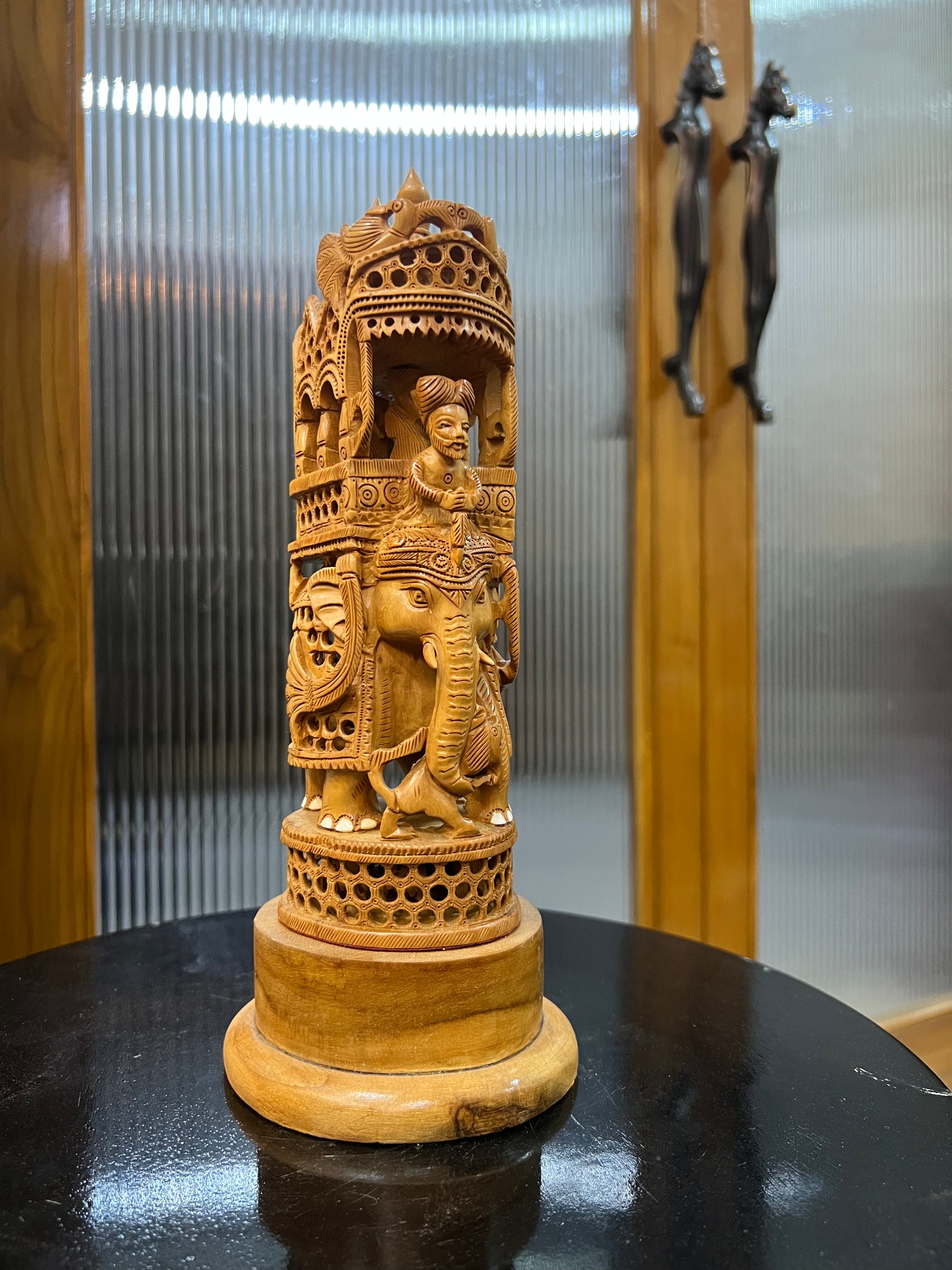 Sandalwood Ambabari Jali Statue (Undercut) 10" inches