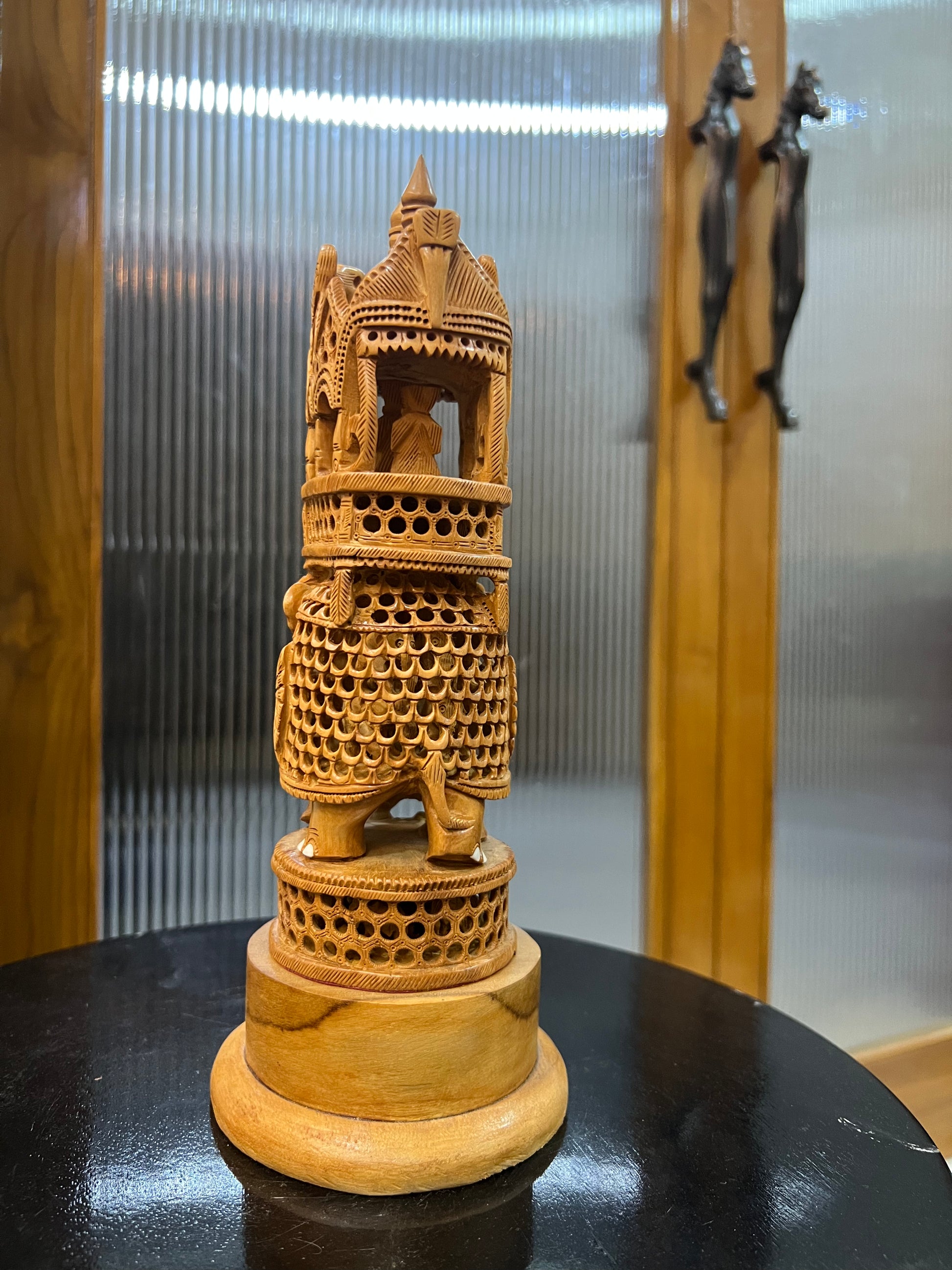 Sandalwood Ambabari Jali Statue (Undercut) 10" inches