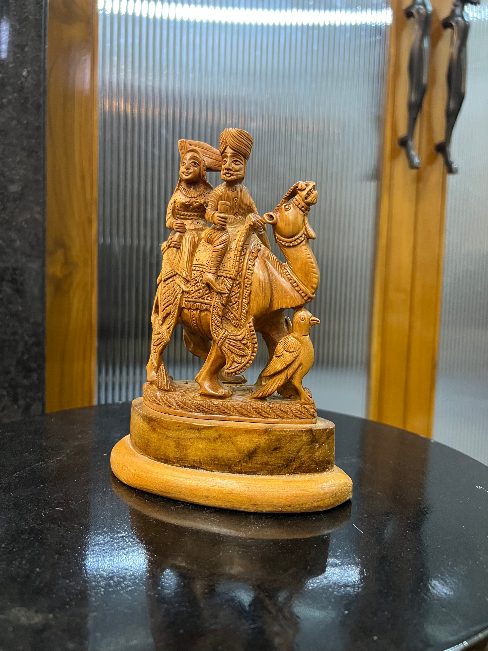 Sandalwood Dhola Maru Statue Chandan Showpiece Idol (8" inch)