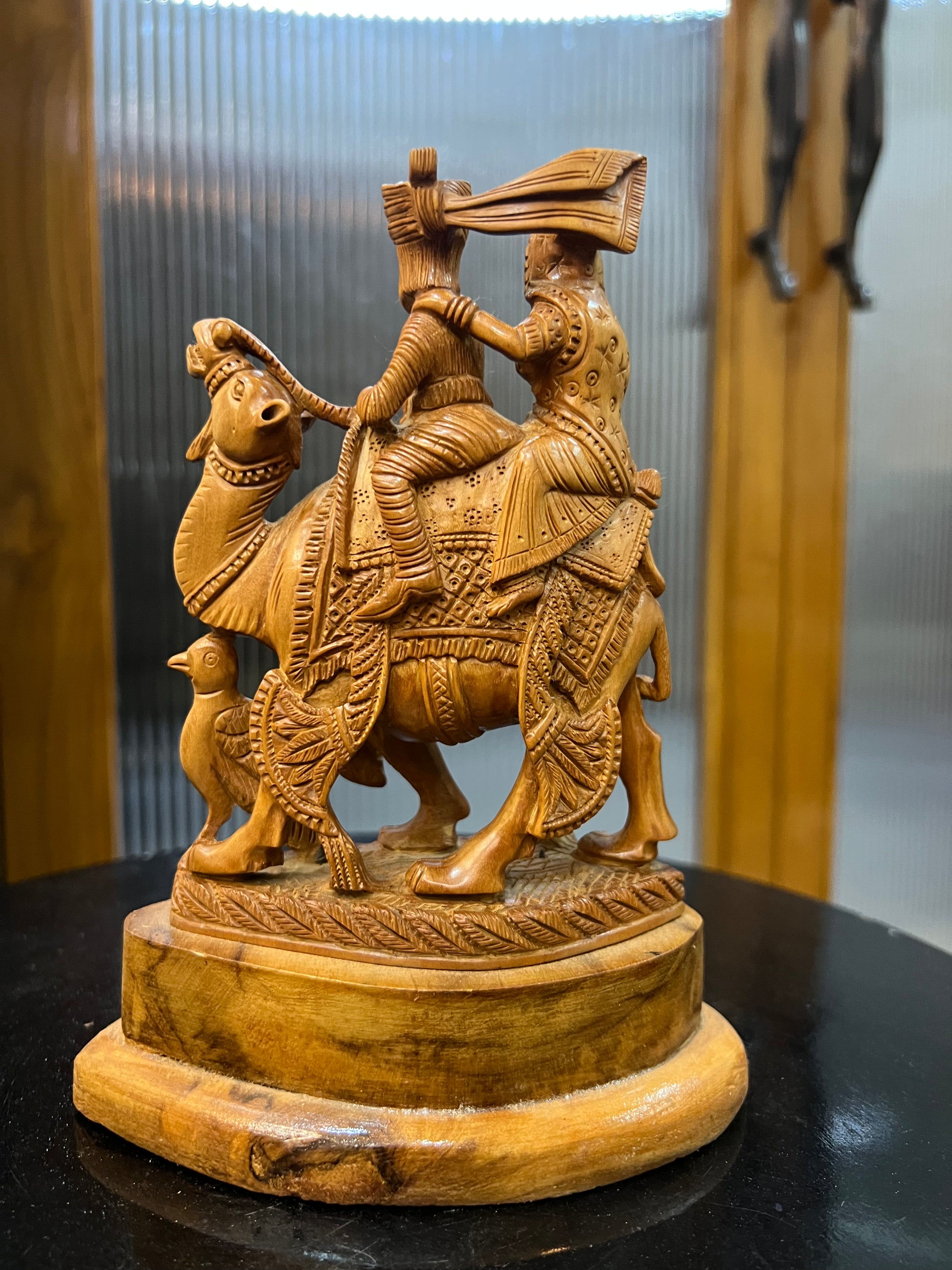 Sandalwood Dhola Maru Statue Chandan Showpiece Idol (8" inch)