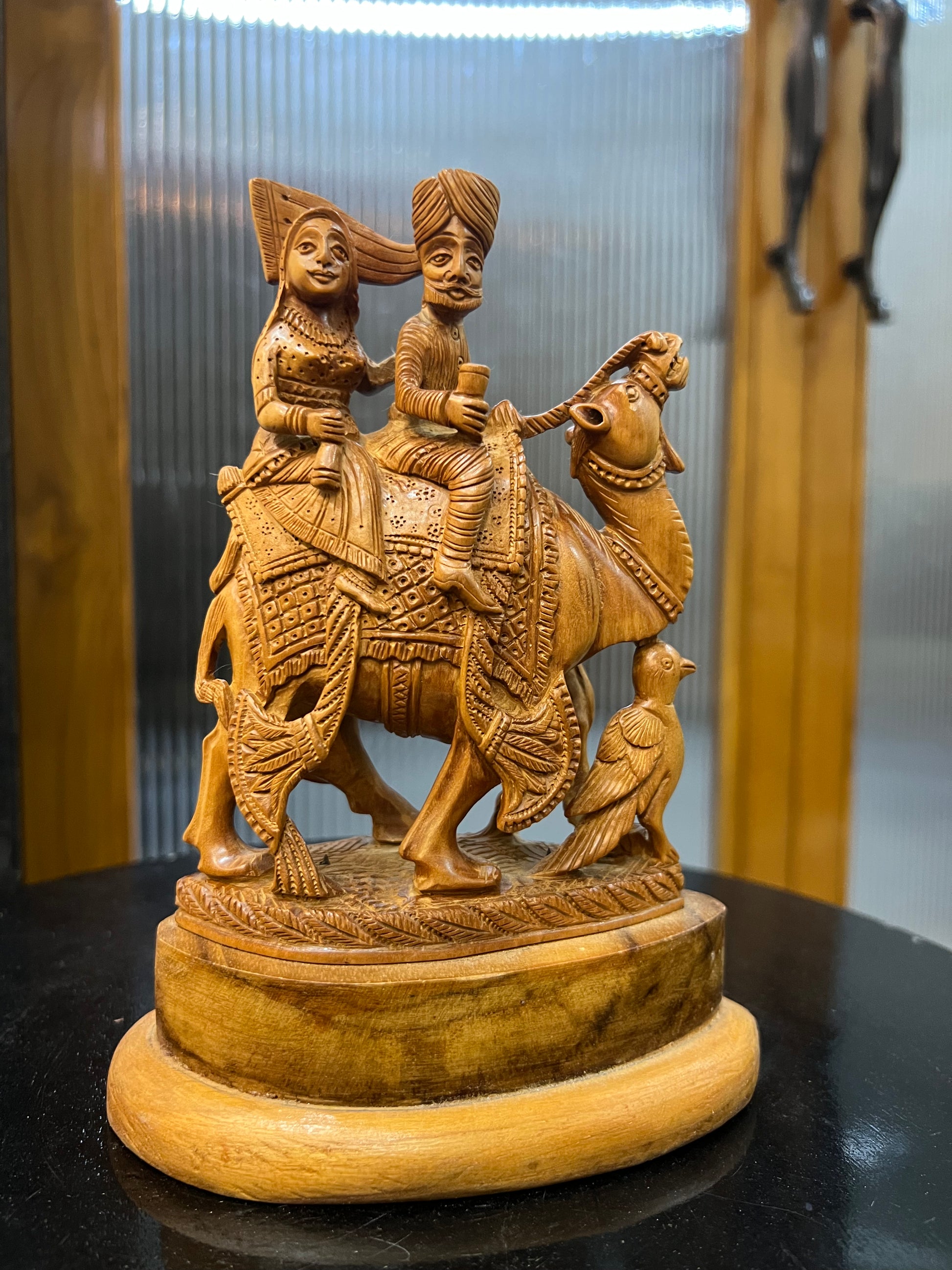 Sandalwood Dhola Maru Statue Chandan Showpiece Idol (8" inch)